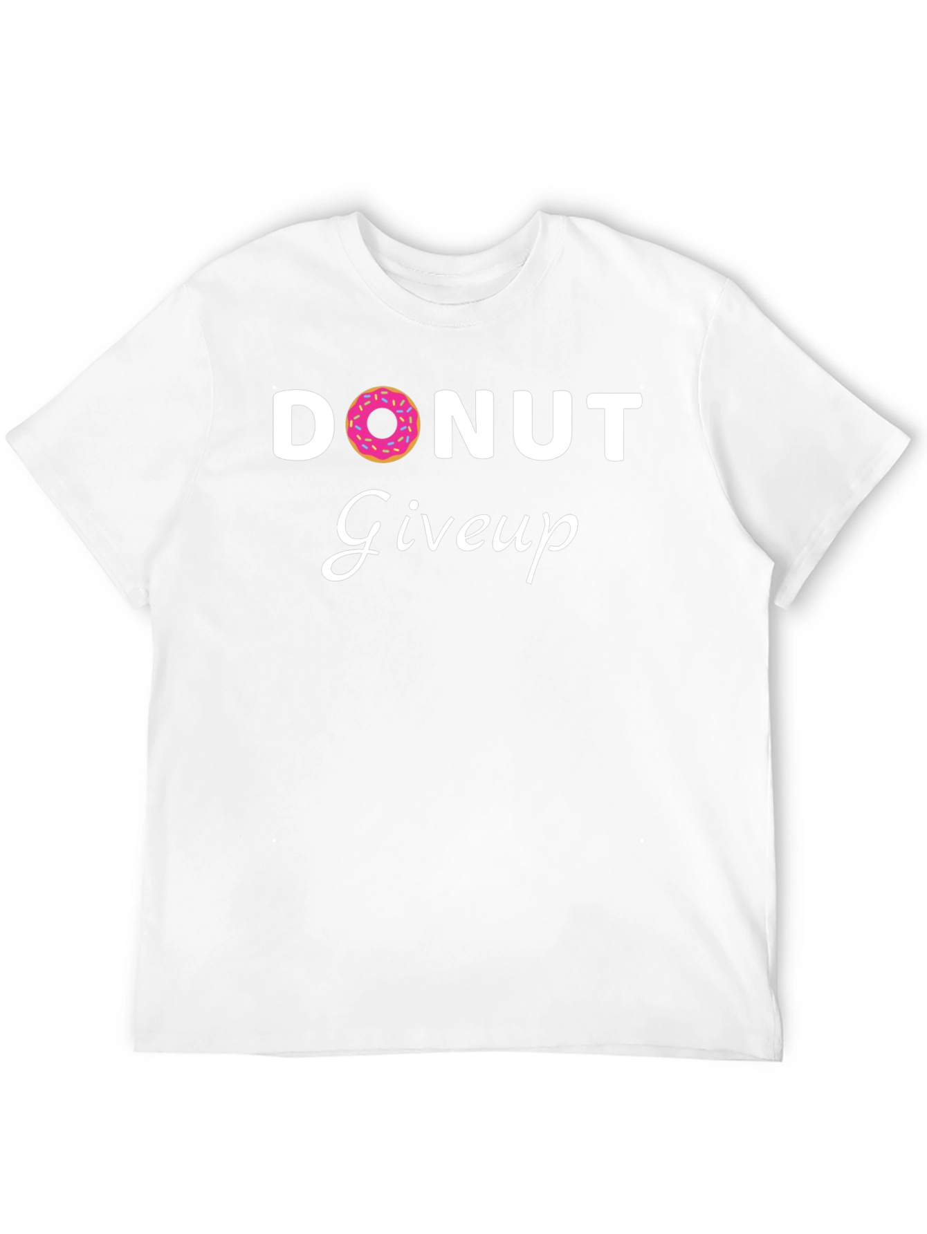 Black Donut Give Up T-Shirt - Motivational Tee view 12