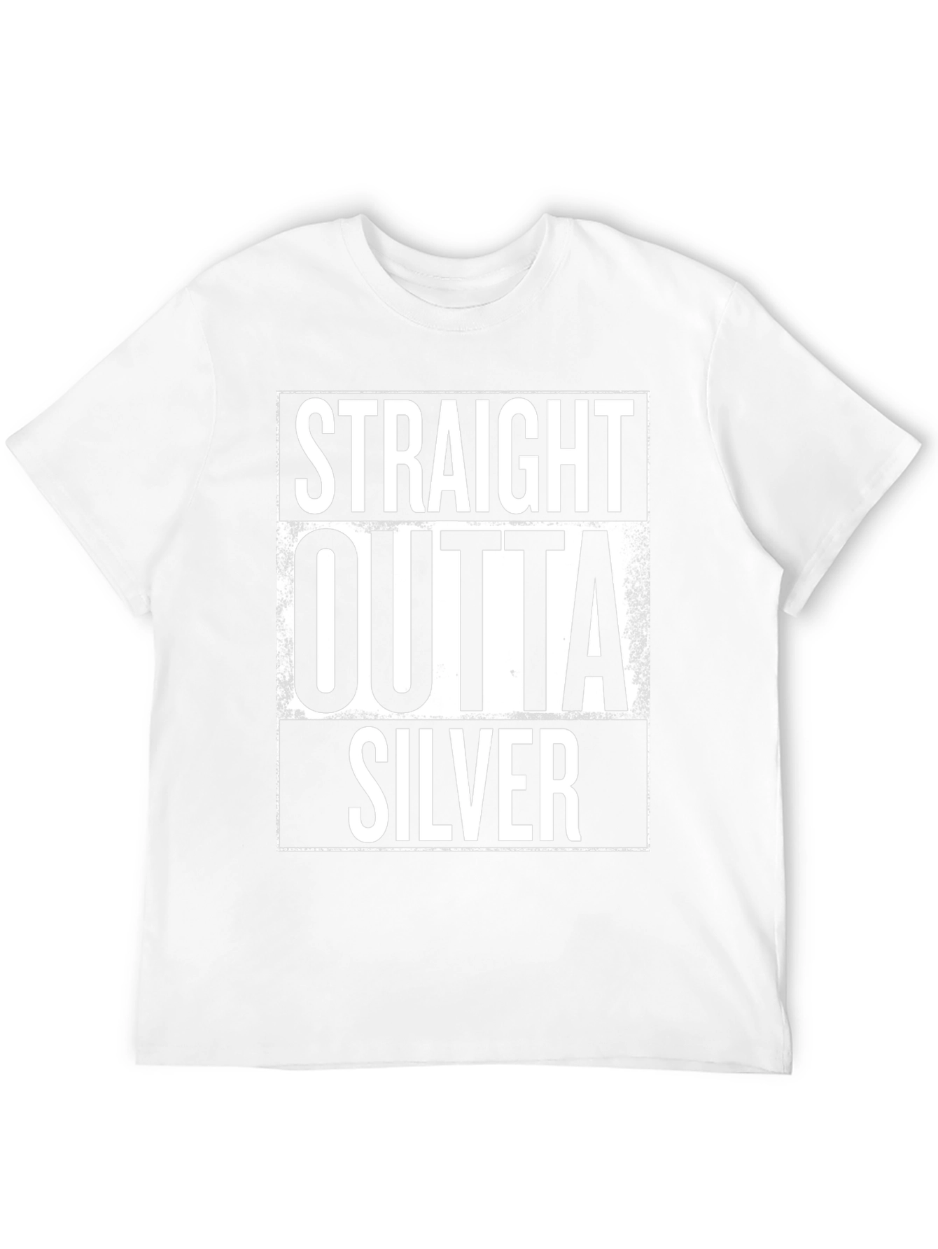 Black Straight Outta Silver Graphic T-Shirt view 12