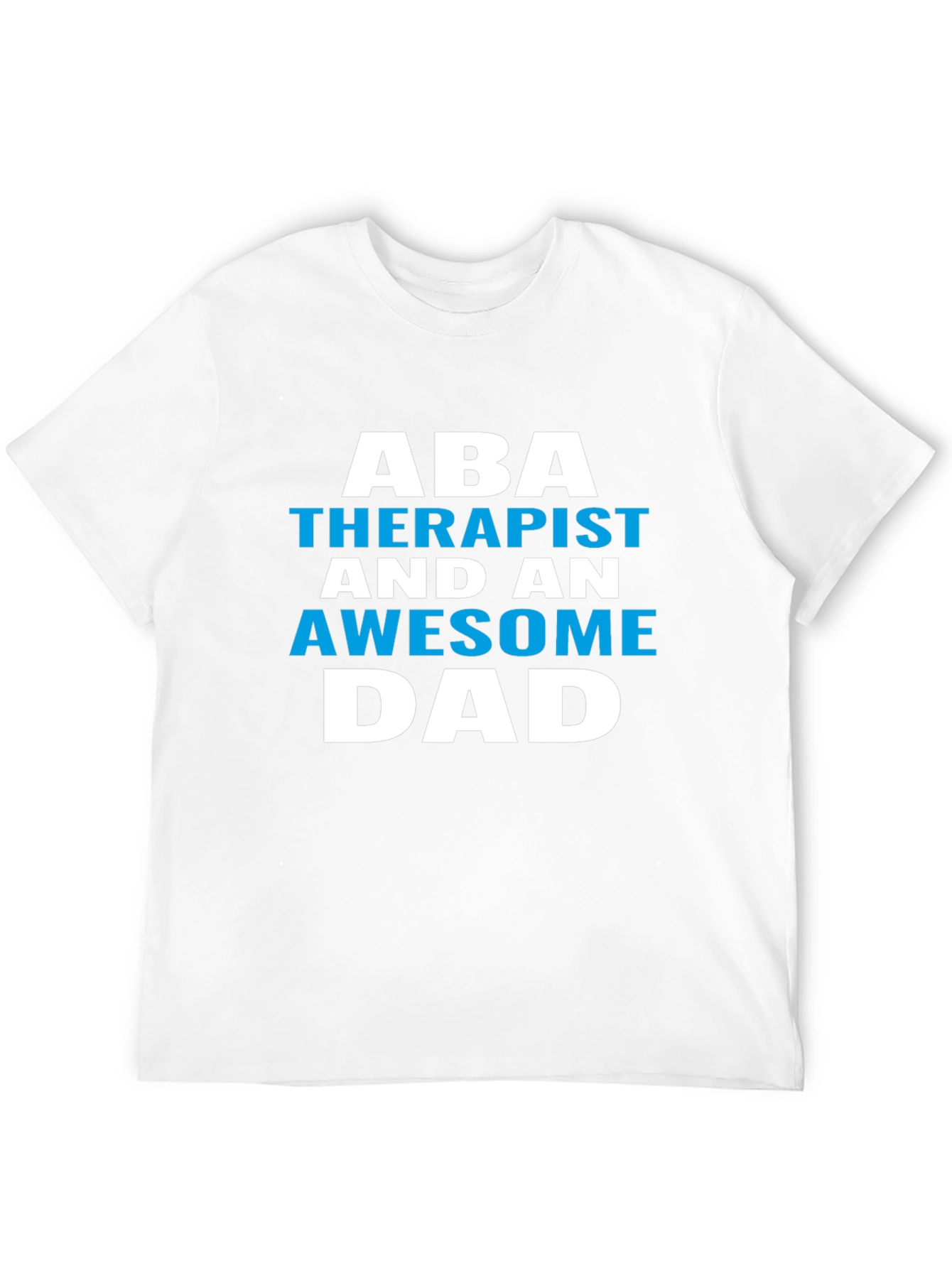 Black ABA Therapist Awesome Dad Graphic Tee view 12