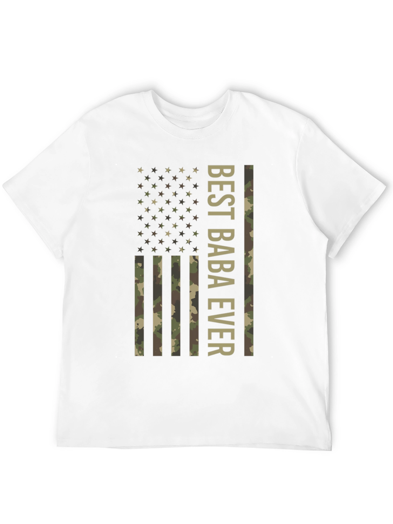 Best Baba Ever Camo Flag Tee - 12