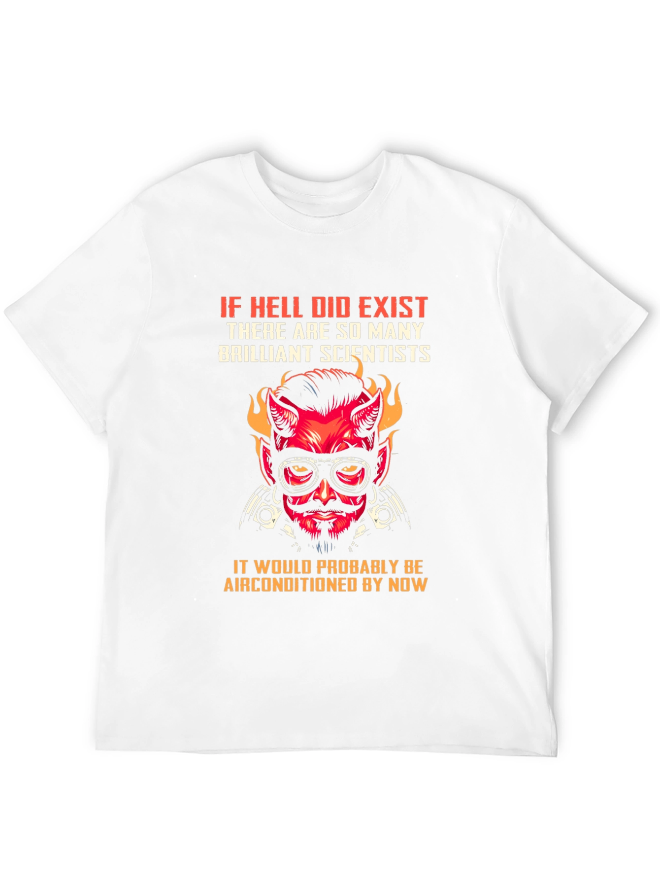 Black Hell Air Conditioned T-Shirt - Scientist Design view 12