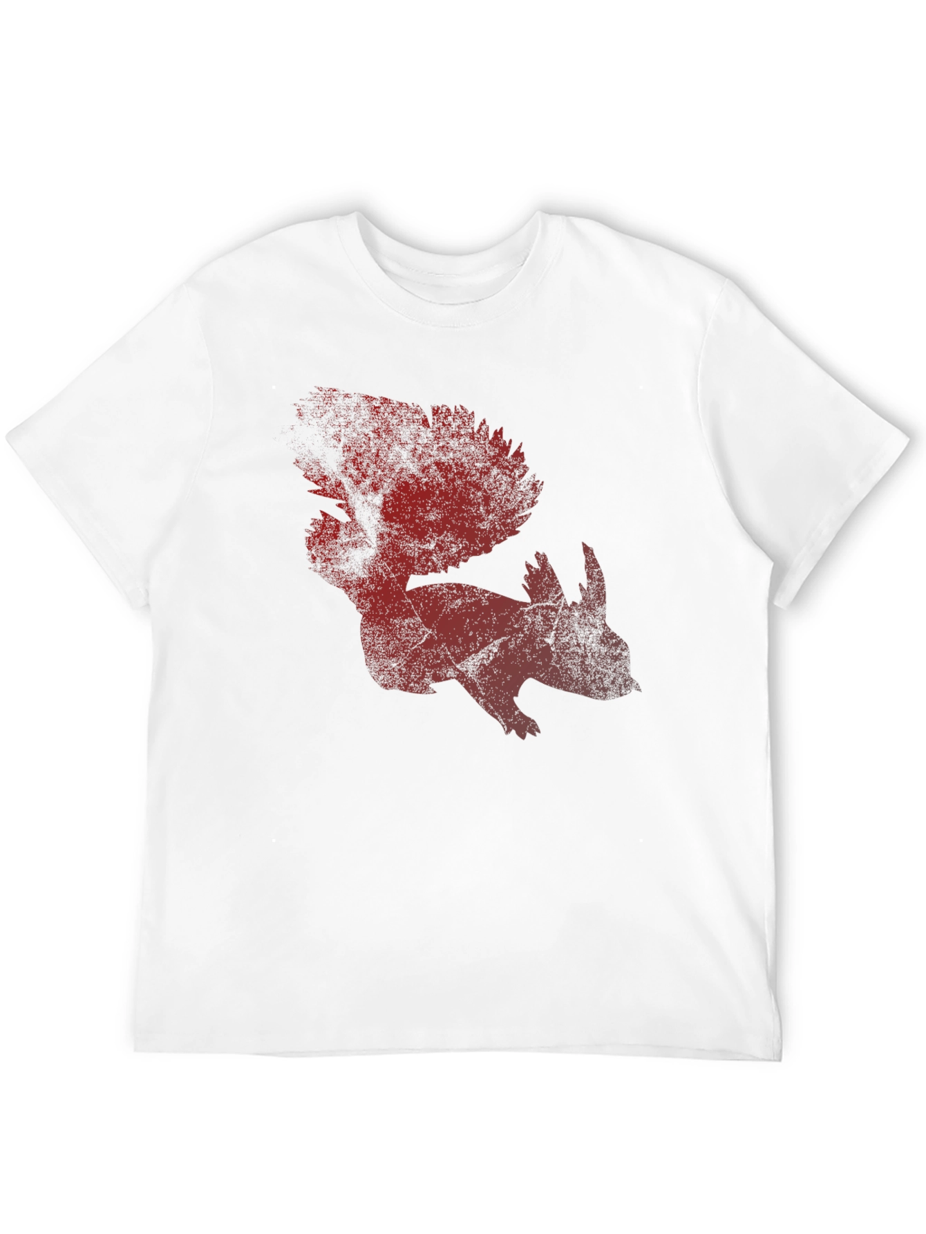 Black Red Squirrel Graphic T-Shirt - Men's Casual Tee view 12