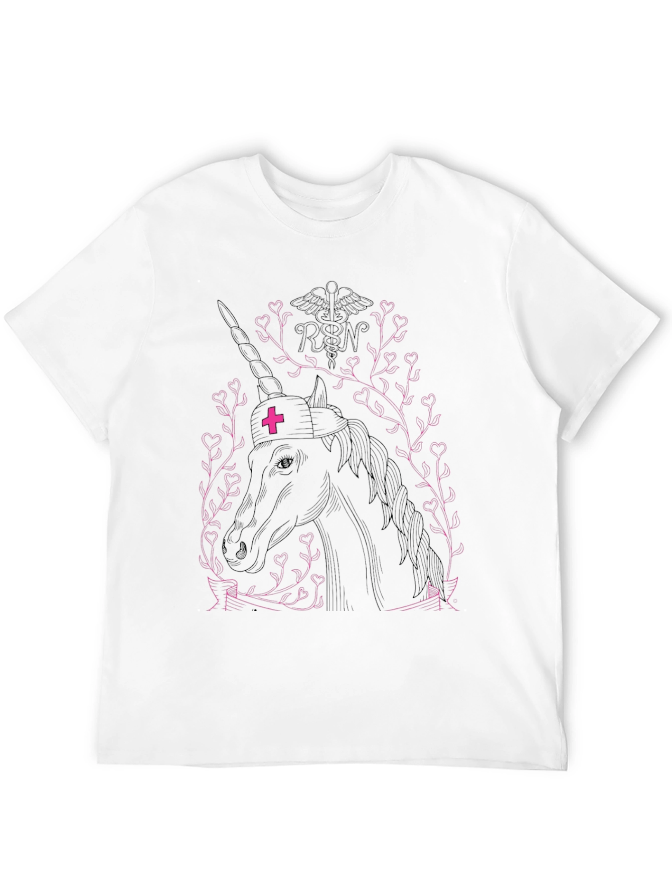 Black Unicorn Nurse T-Shirt -  Magical Medical Apparel view 12