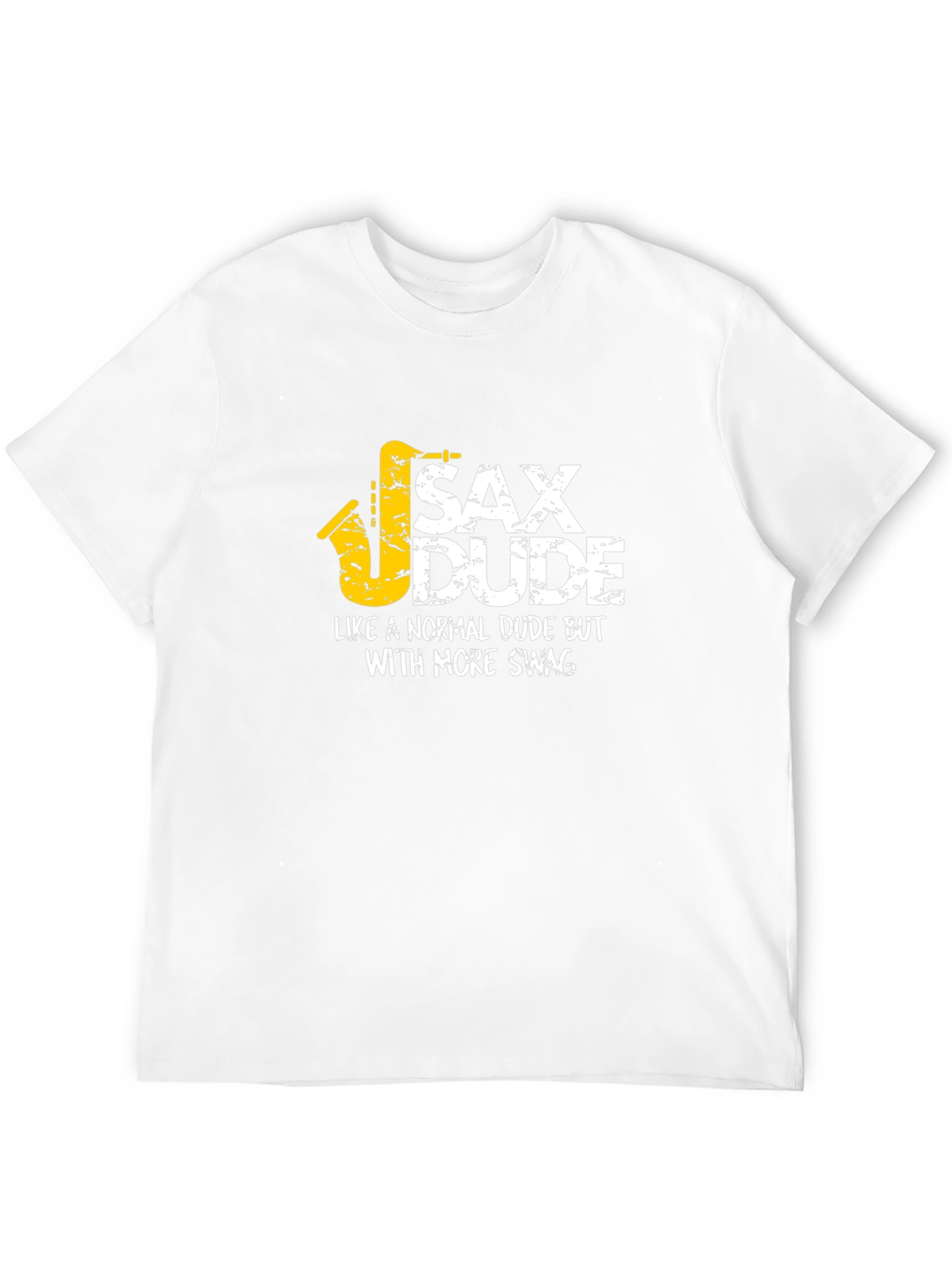 Black Sax Dude Graphic Tee - Cool Saxophone T-Shirt view 12