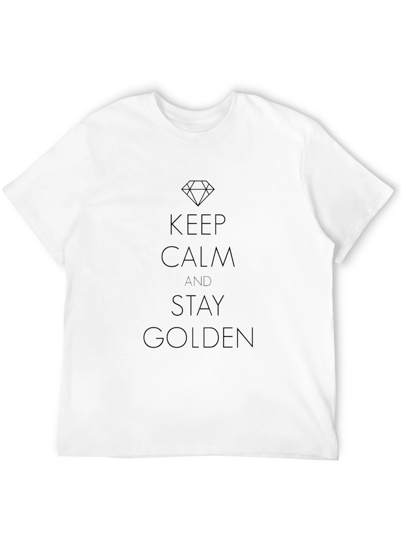 Black Keep Calm & Stay Golden Graphic Tee view 12