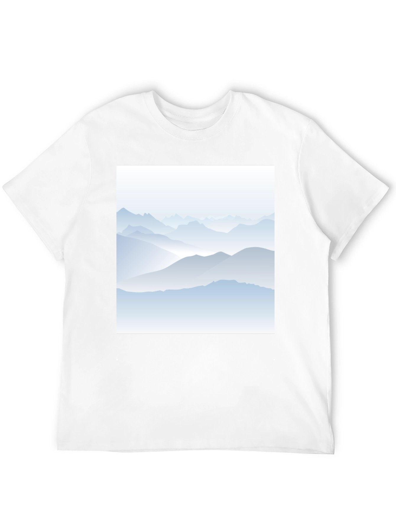 Black Mountain Range Graphic Print Black T-Shirt view 12