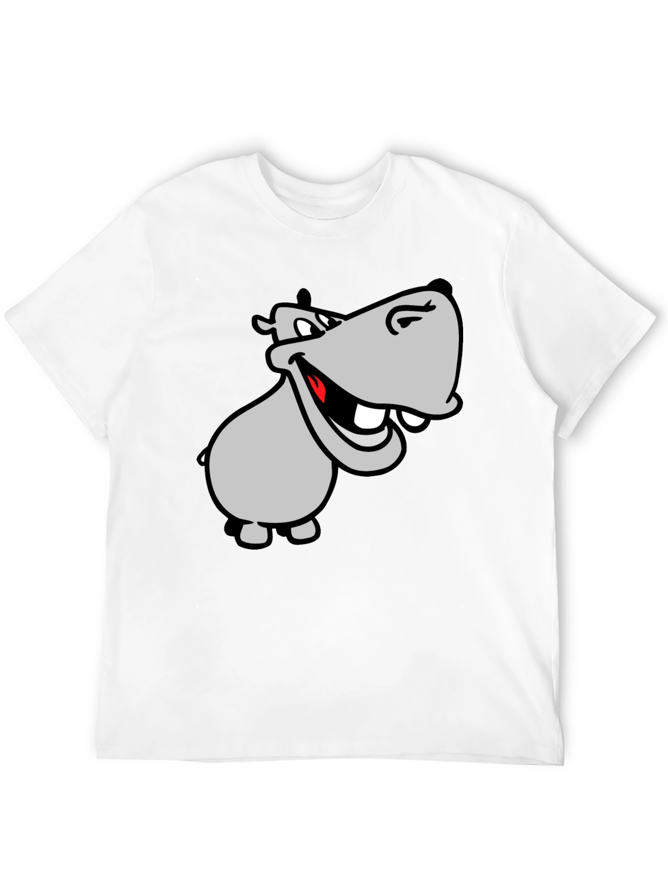 Black Hippo Graphic T-Shirt - Men's Black Tee view 12