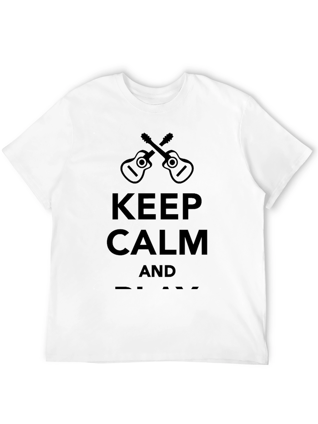 Black Keep Calm & Play Guitar T-Shirt view 12