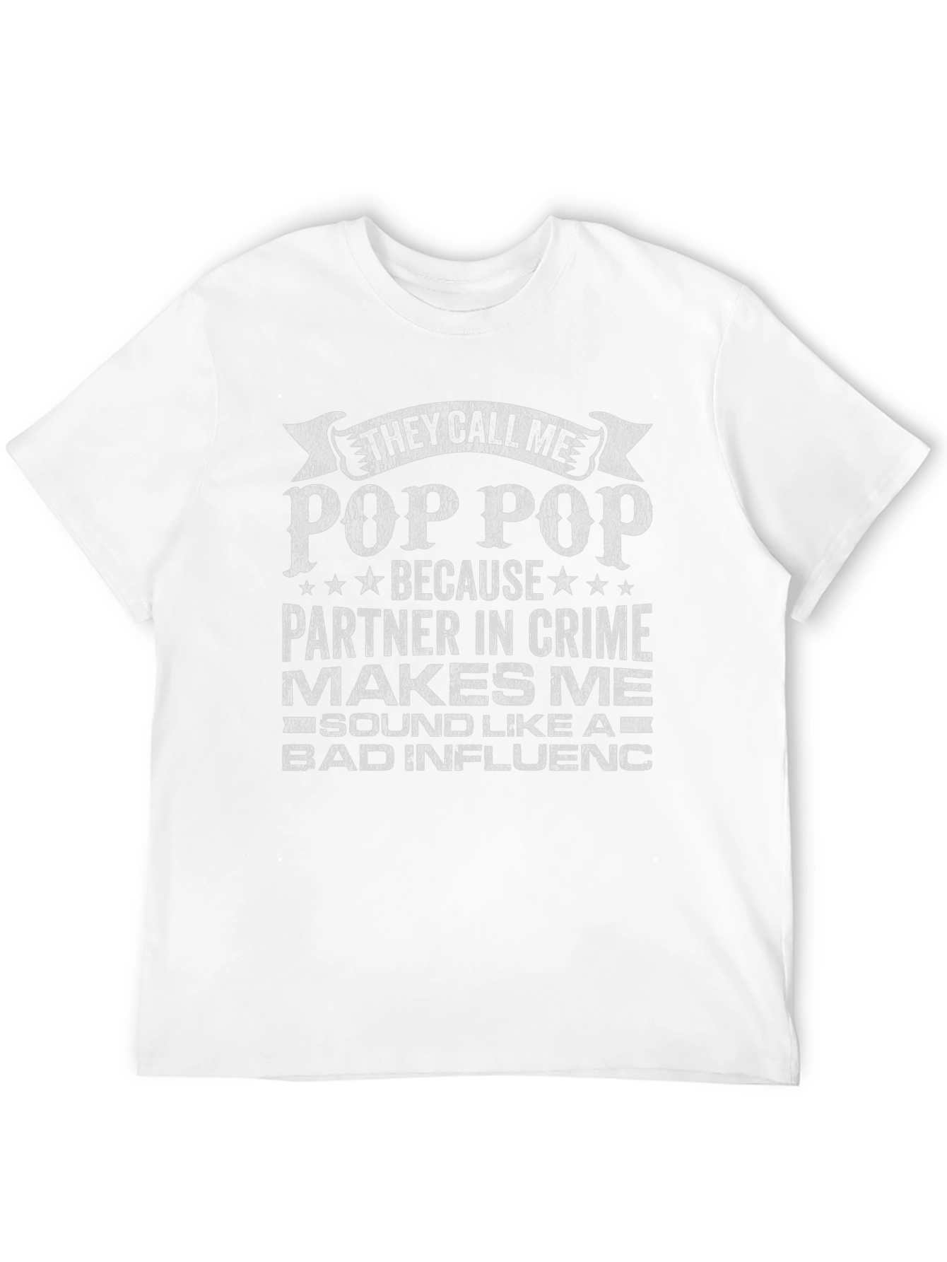Black Pop Pop Partner in Crime T-Shirt view 12