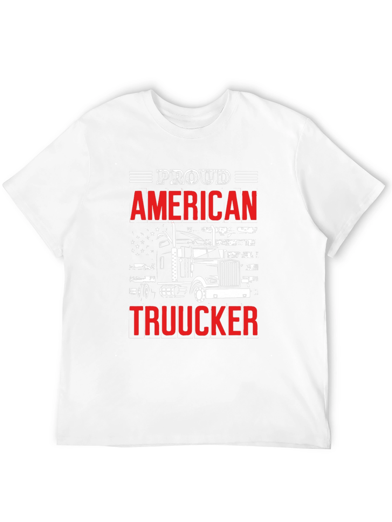 Black Proud American Trucker Graphic T-Shirt view 12