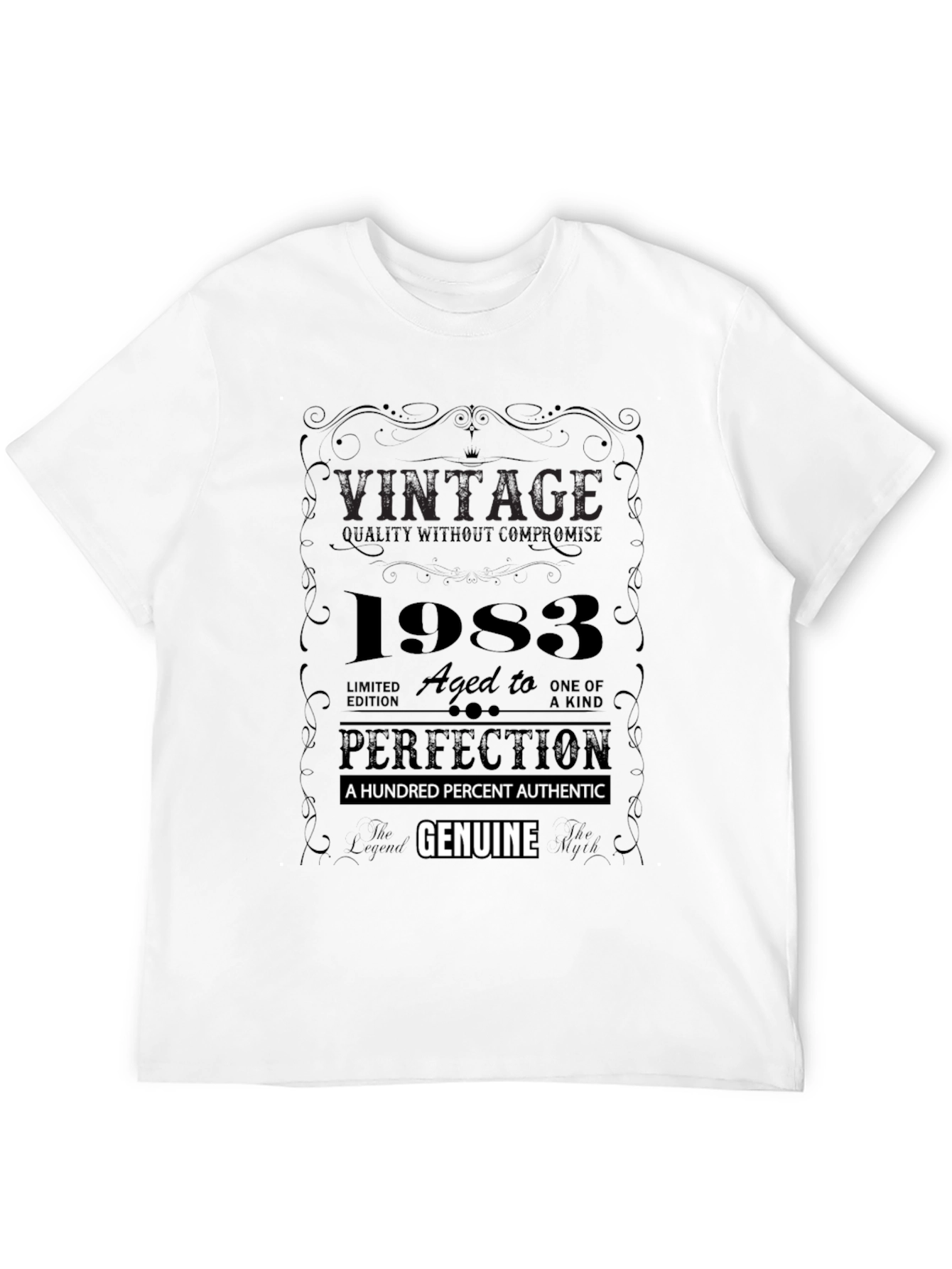 Black Vintage 1983 Aged to Perfection T-Shirt view 12