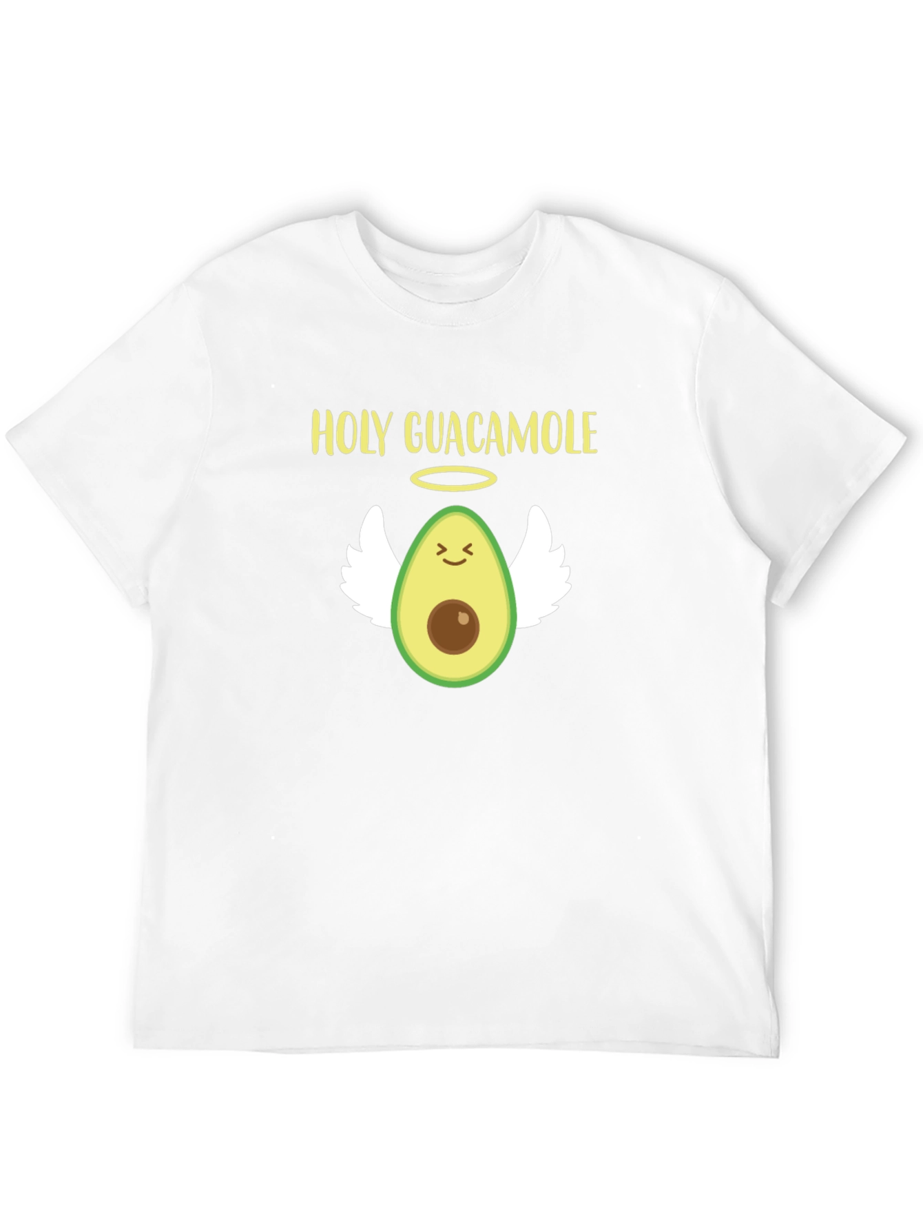 Black Holy Guacamole Avocado Angel Graphic T-Shirt view 12