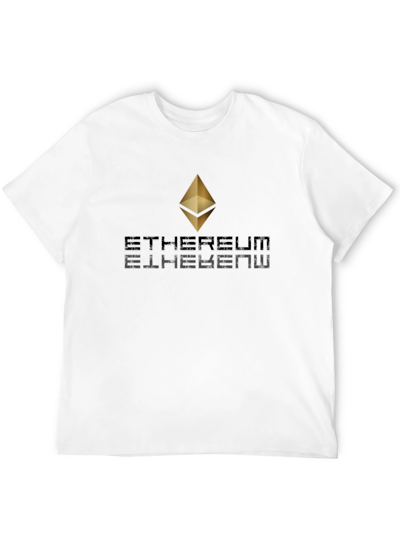 Black Ethereum Crypto Black T-Shirt - Modern Tech Style view 12