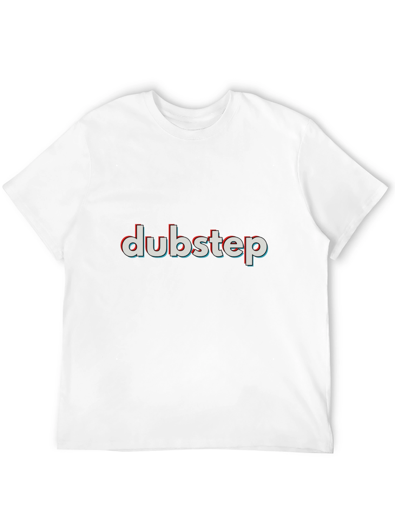 Black Dubstep Graphic Tee - Trendy 3D Effect Print view 12
