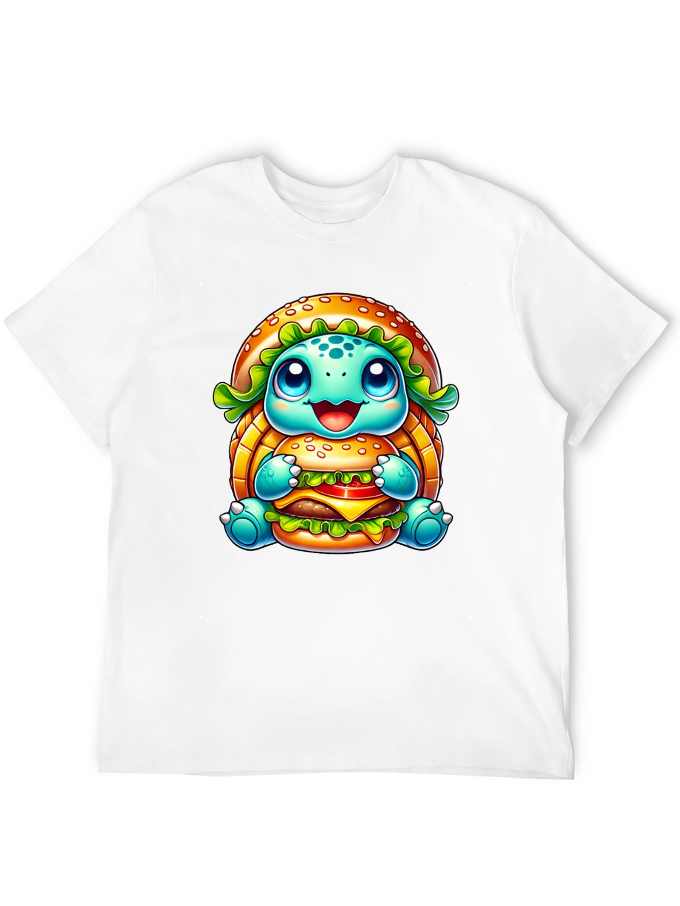 Black Turtle Burger Graphic Black T-Shirt view 12