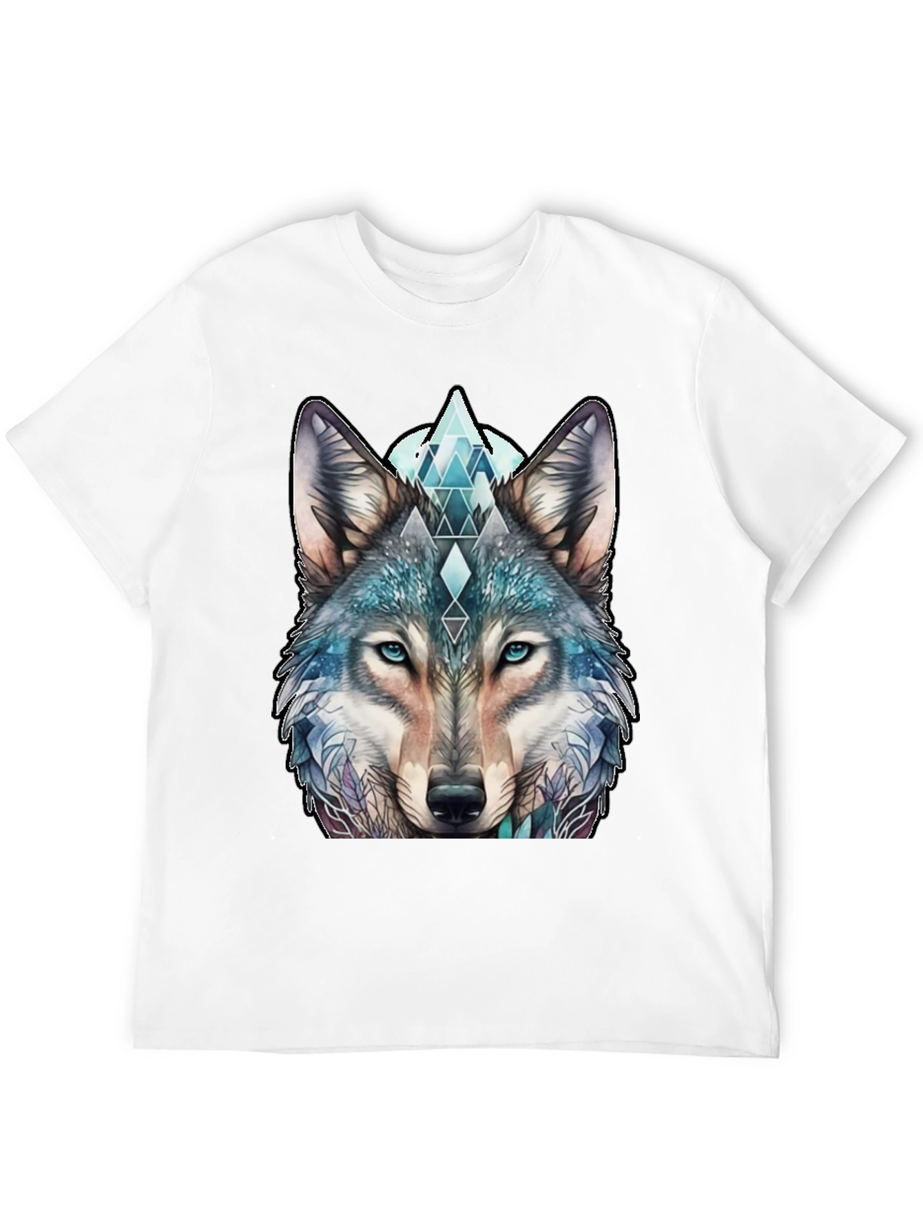 Black Wolf Graphic Tee - Geometric Design, Soft Cotton view 12