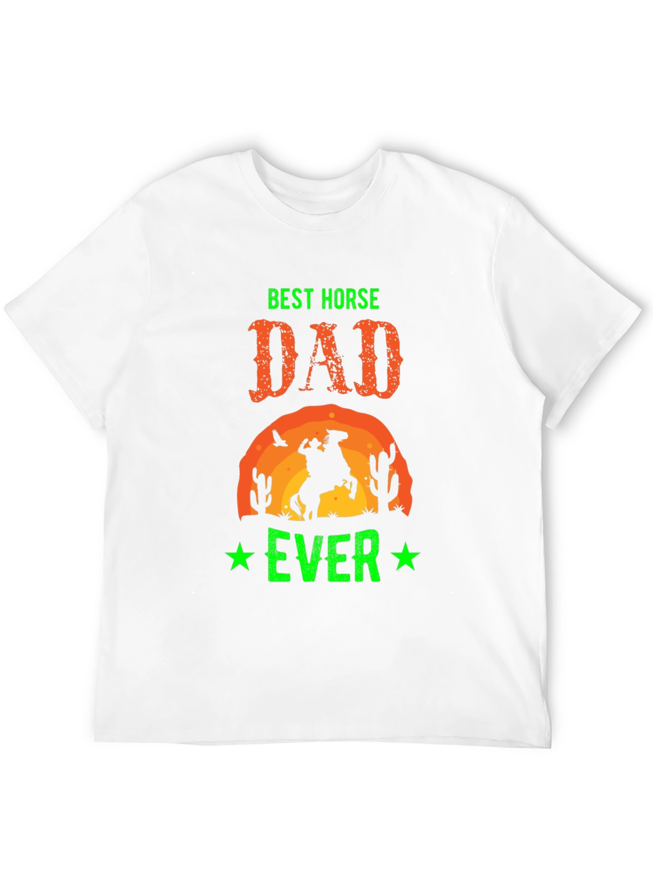Black Best Horse Dad Ever Graphic T-Shirt view 12