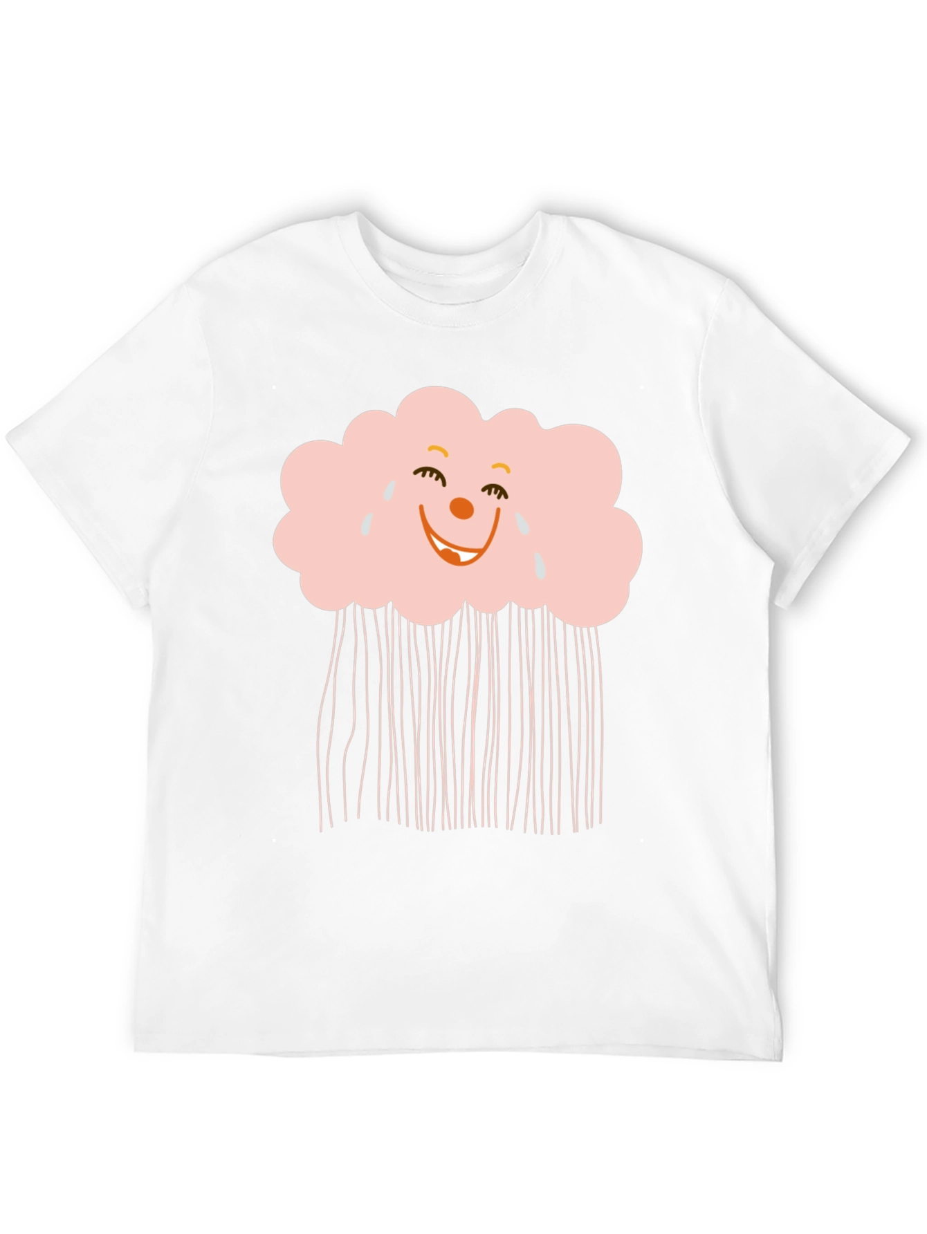 Black Funny Cloud T-Shirt - Black Cotton Tee view 12
