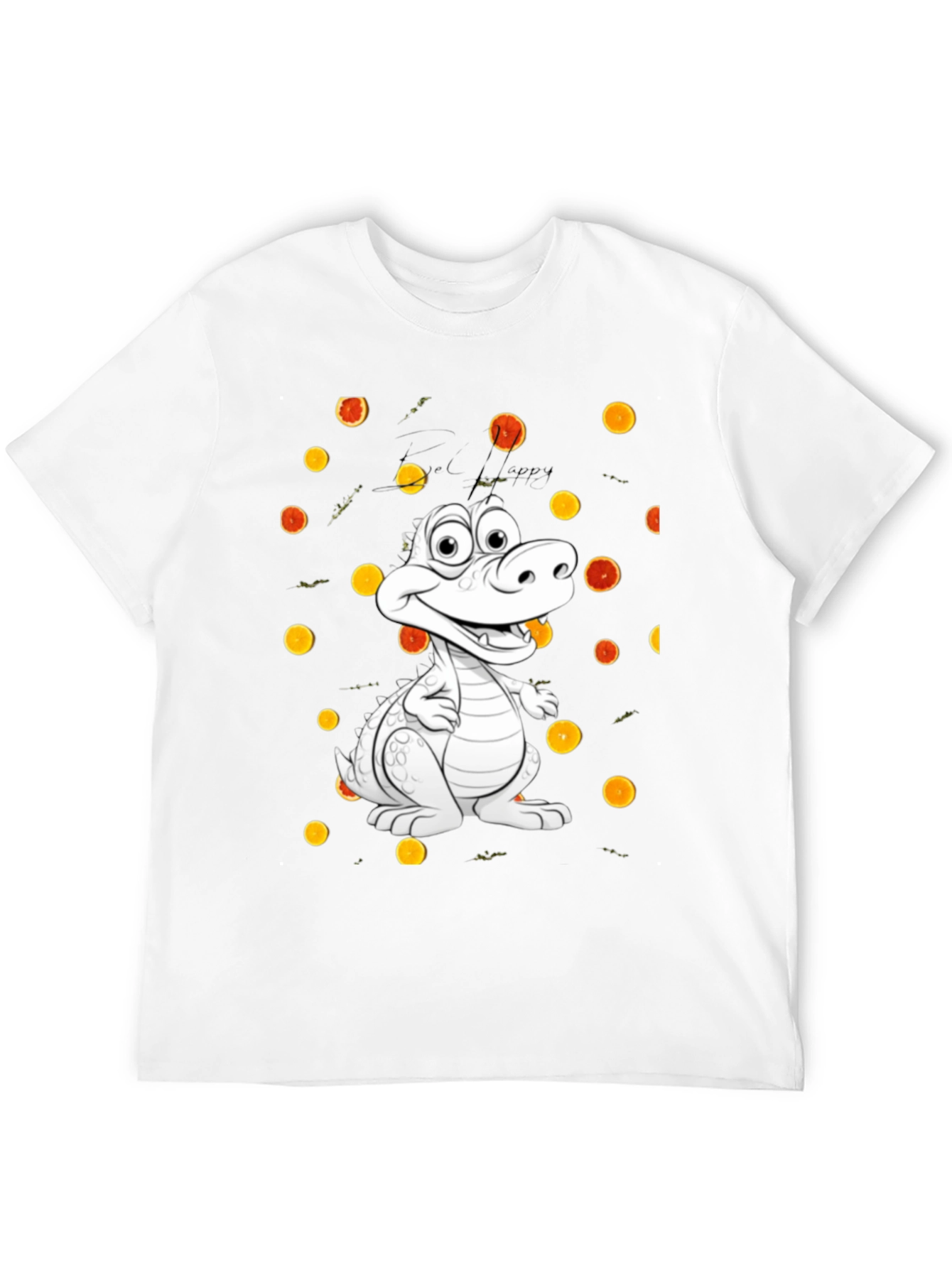 Black Cartoon Alligator Graphic Black T-Shirt view 12