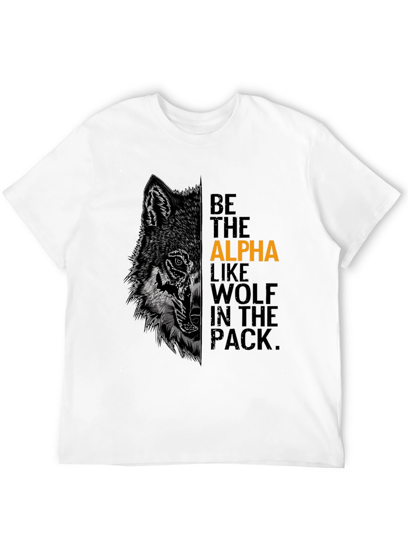 Black Alpha Wolf Graphic Tee - Be the Leader view 12