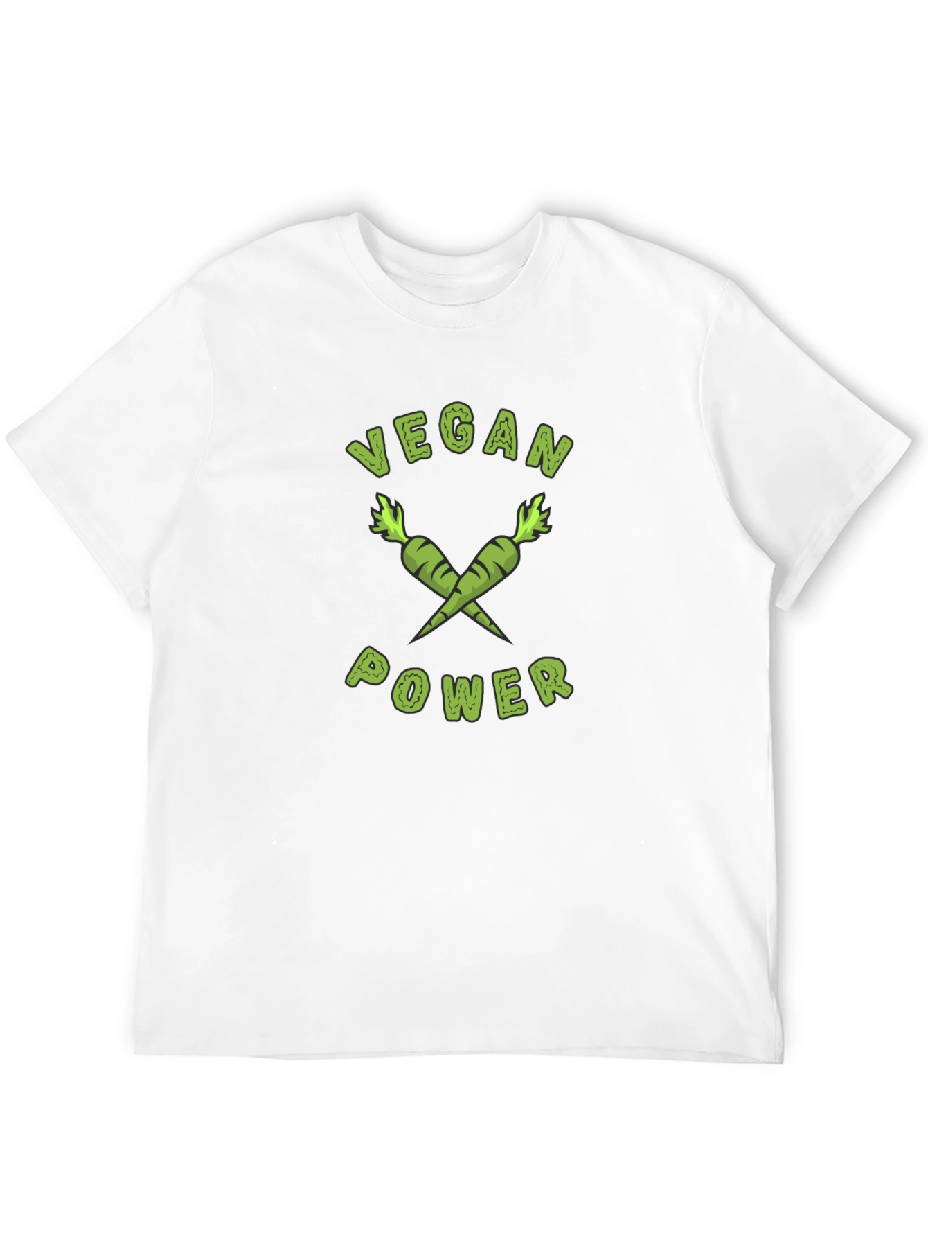 Black Vegan Power T-Shirt - Carrot Graphic Tee view 12