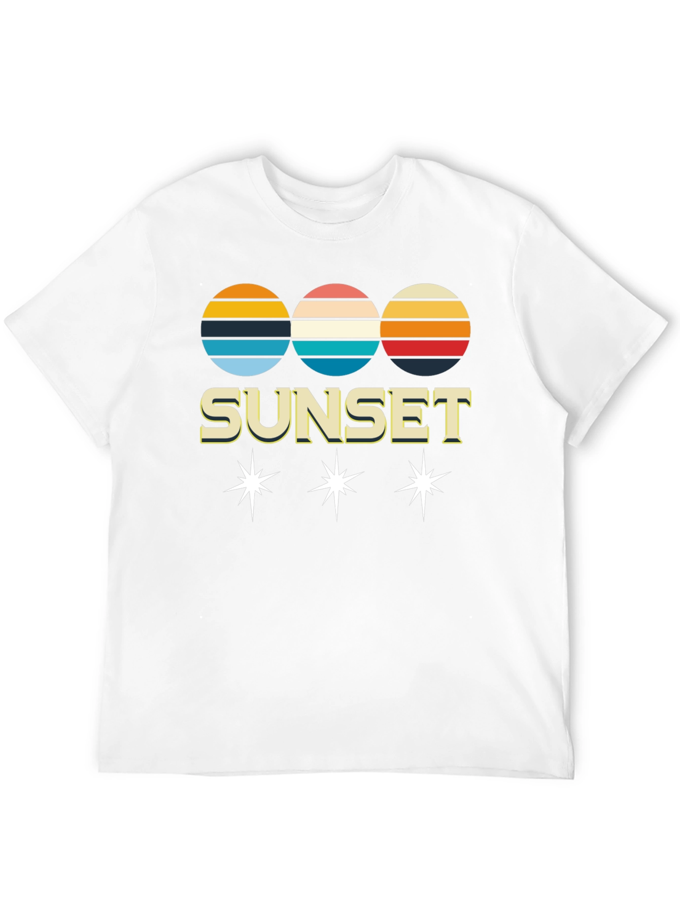 Black Retro Sunset Graphic Tee - Classic Style view 12