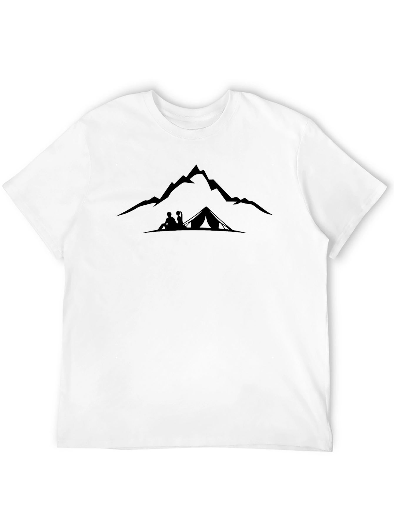Black Mountain View T-Shirt - Camping Graphic Tee view 12