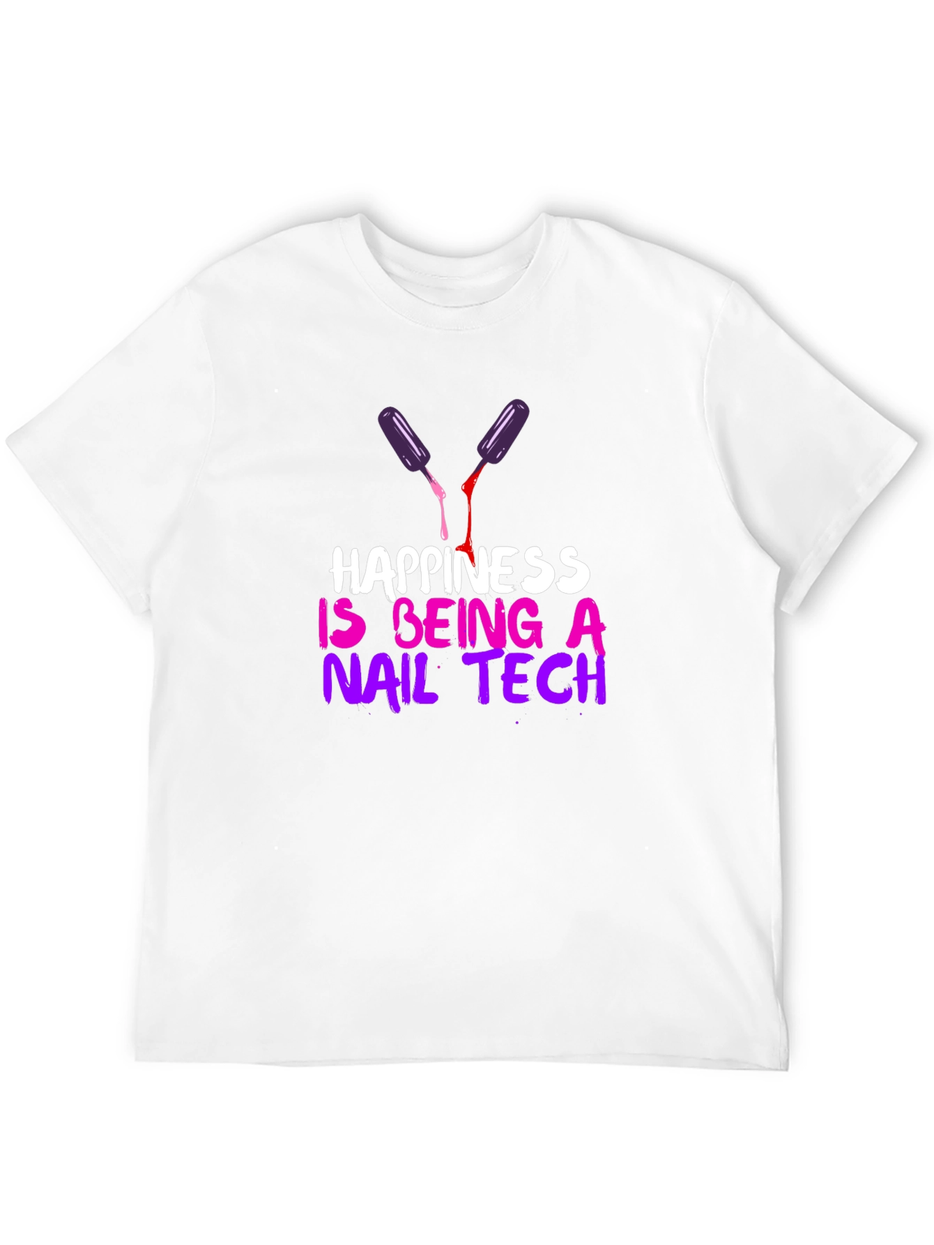 Black Happiness is Being a Nail Tech T-Shirt view 12