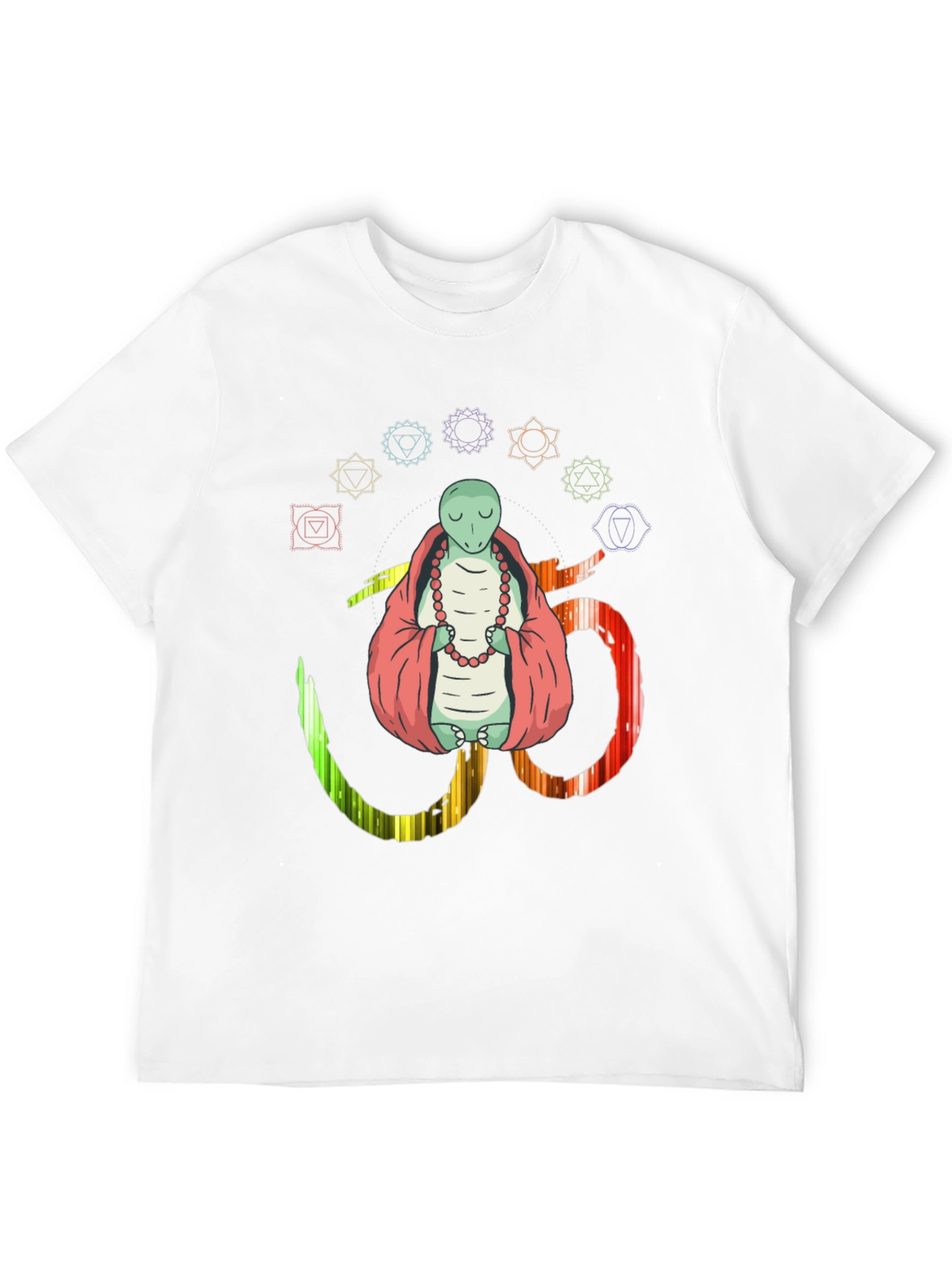 Black Meditating Lizard Om Yoga Chakra T-Shirt view 12