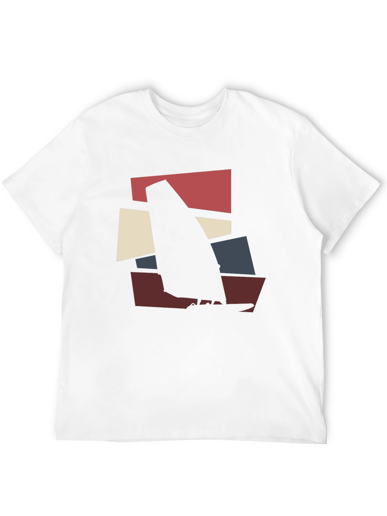 Black Modern Windsurfing Graphic Tee - Black view 12