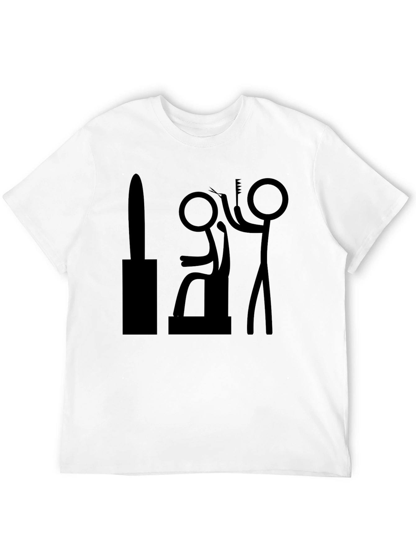 Barber Stick Figure T-Shirt - Funny Haircut Tee - 12