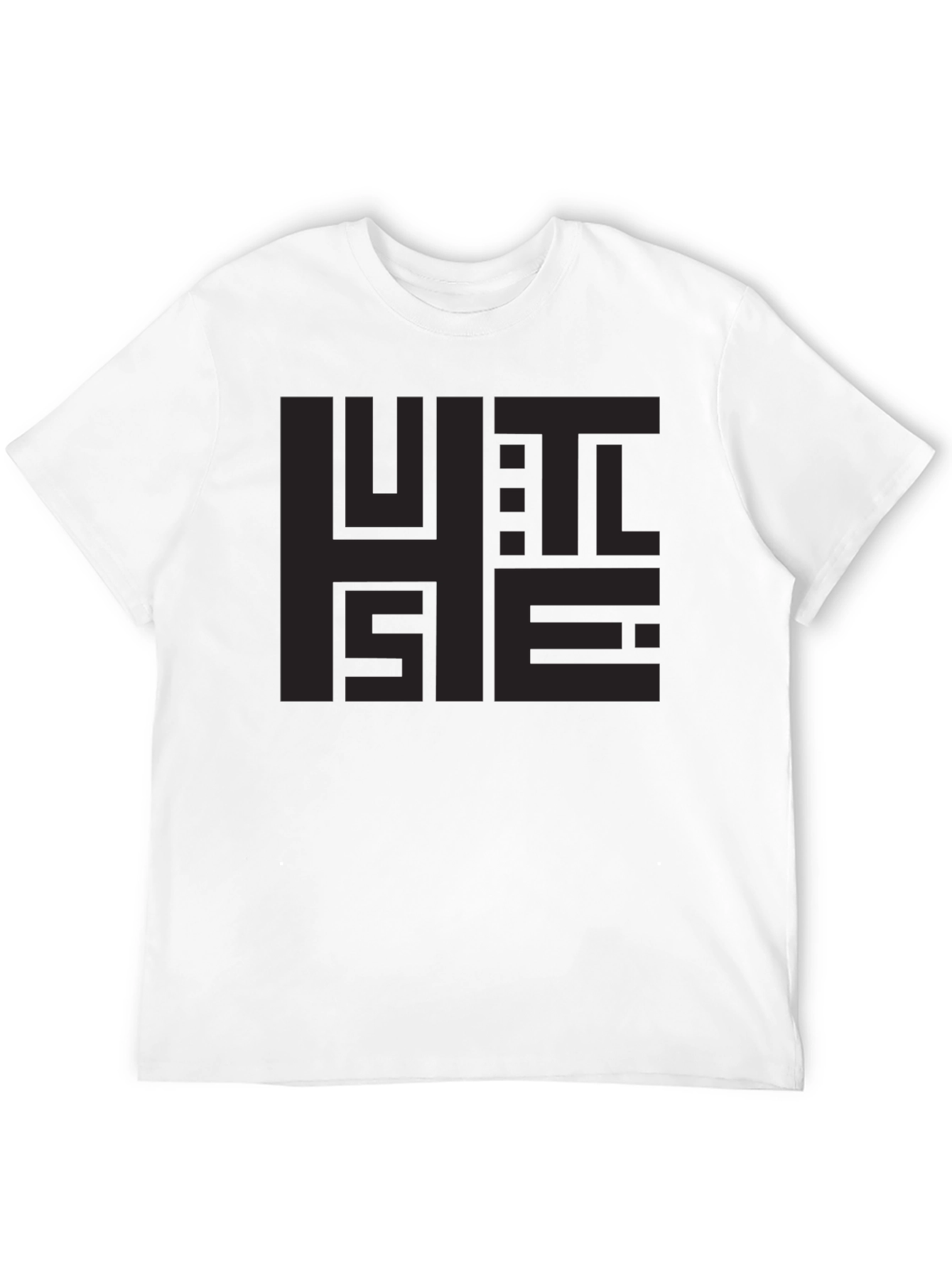 Black Geometric Word Art Black T-Shirt view 12