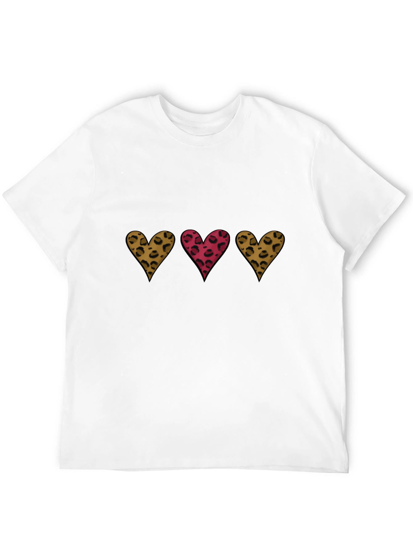 Black Leopard Heart Graphic Tee - Stylish Casual Wear view 12