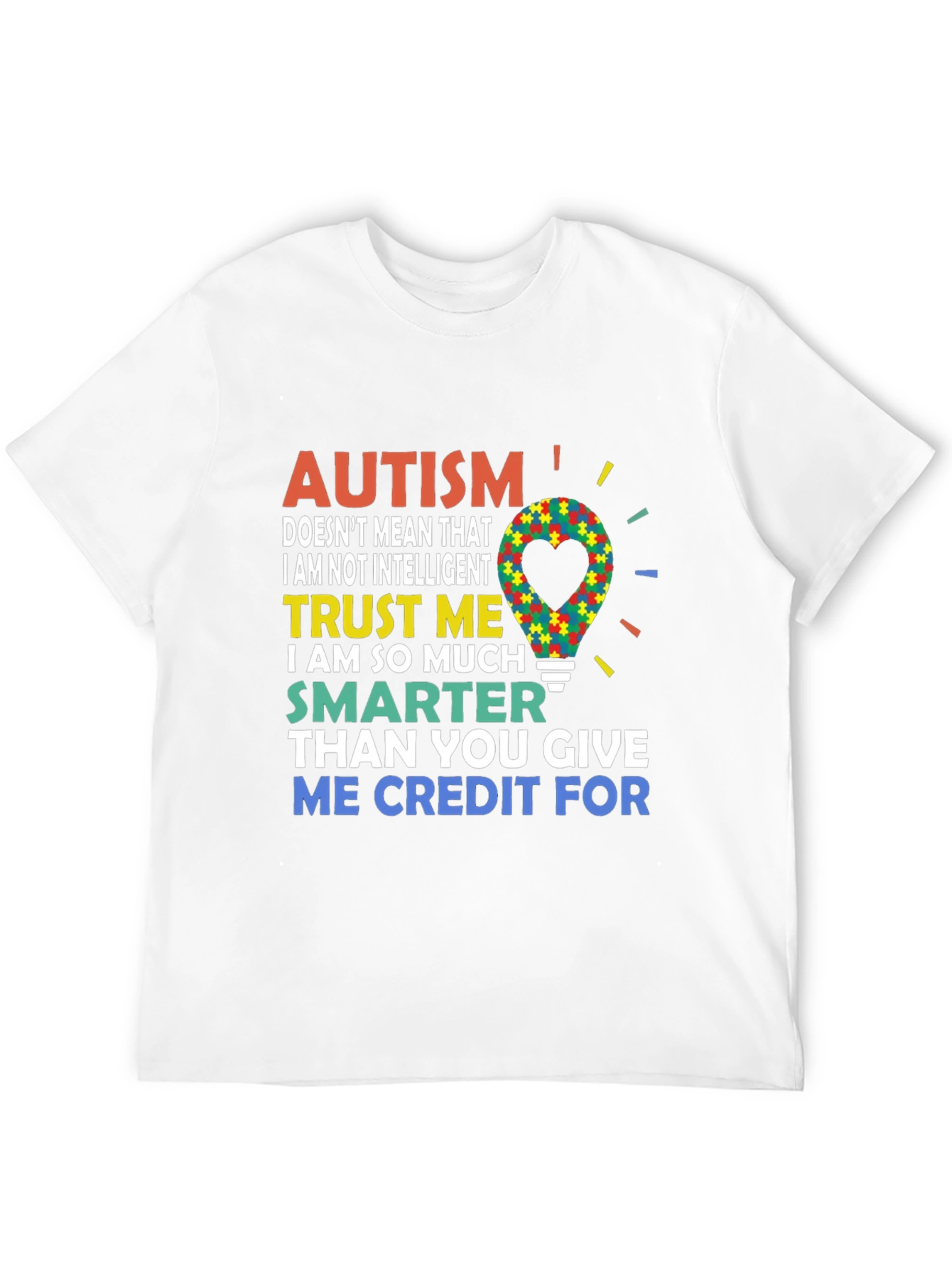 Black Autism Awareness T-Shirt - Trust Me view 12