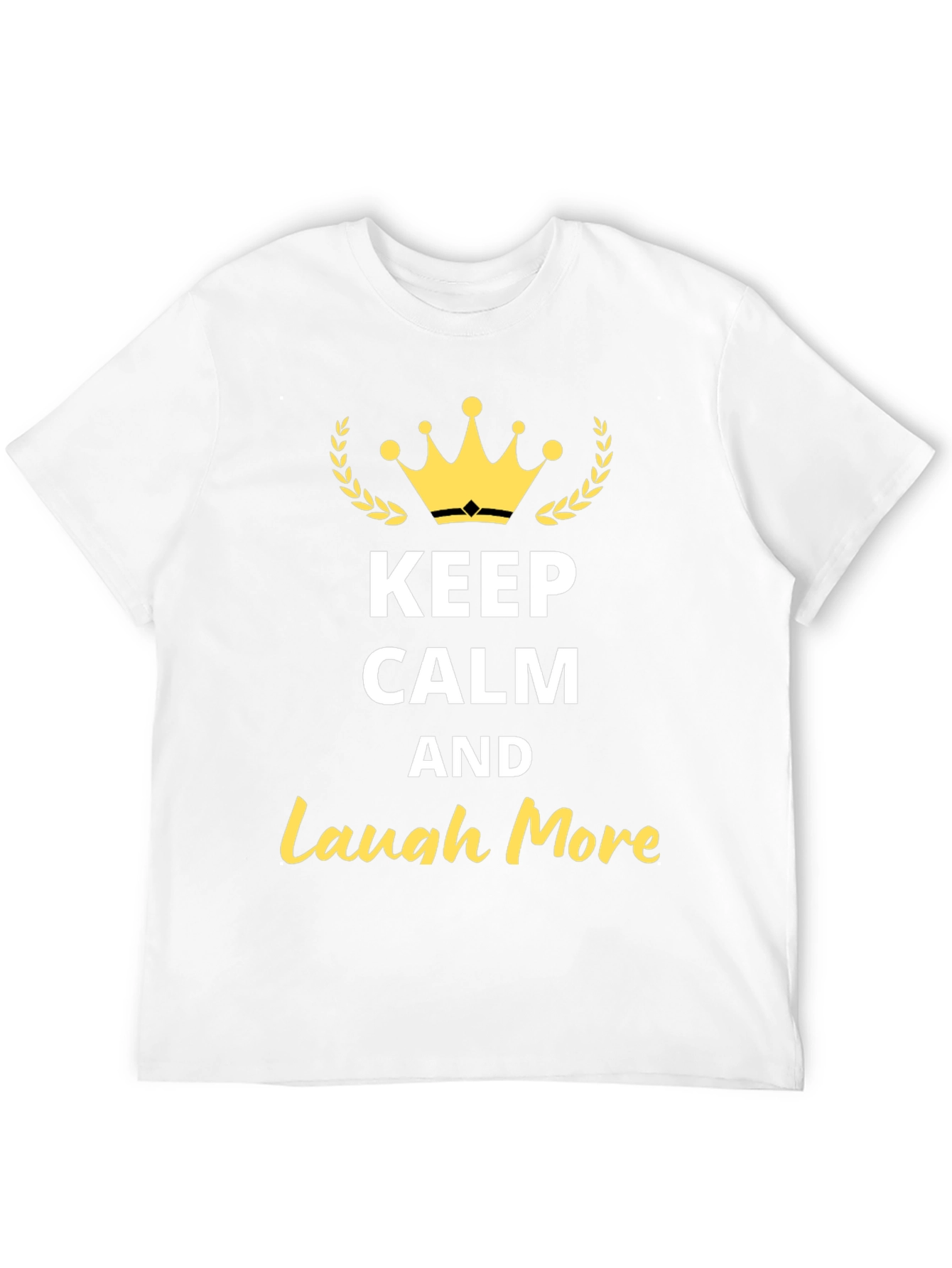 Black Keep Calm Laugh More Graphic Tee view 12
