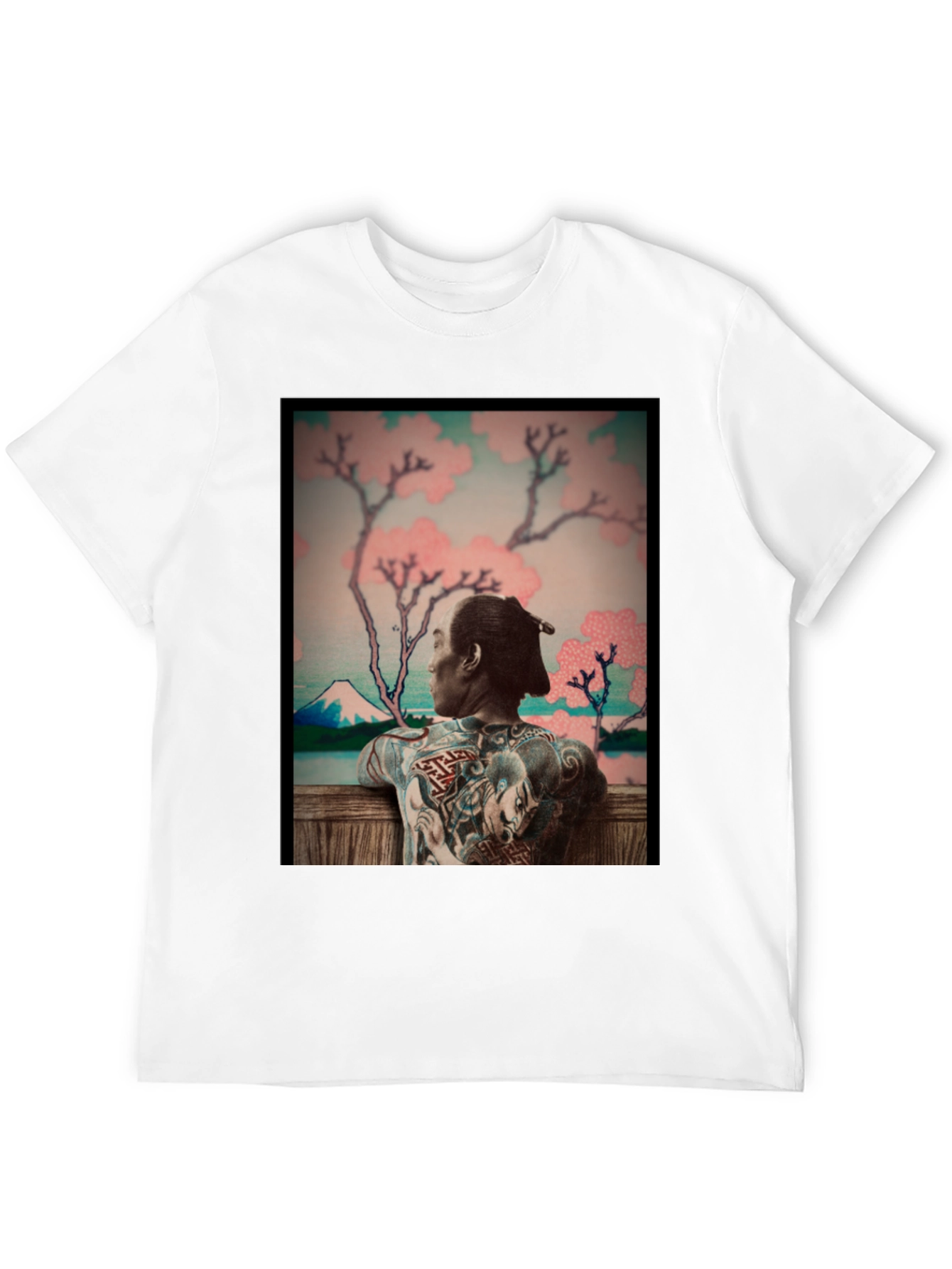 Black Japanese Art Tattoo T-Shirt - Unique Graphic Tee view 12