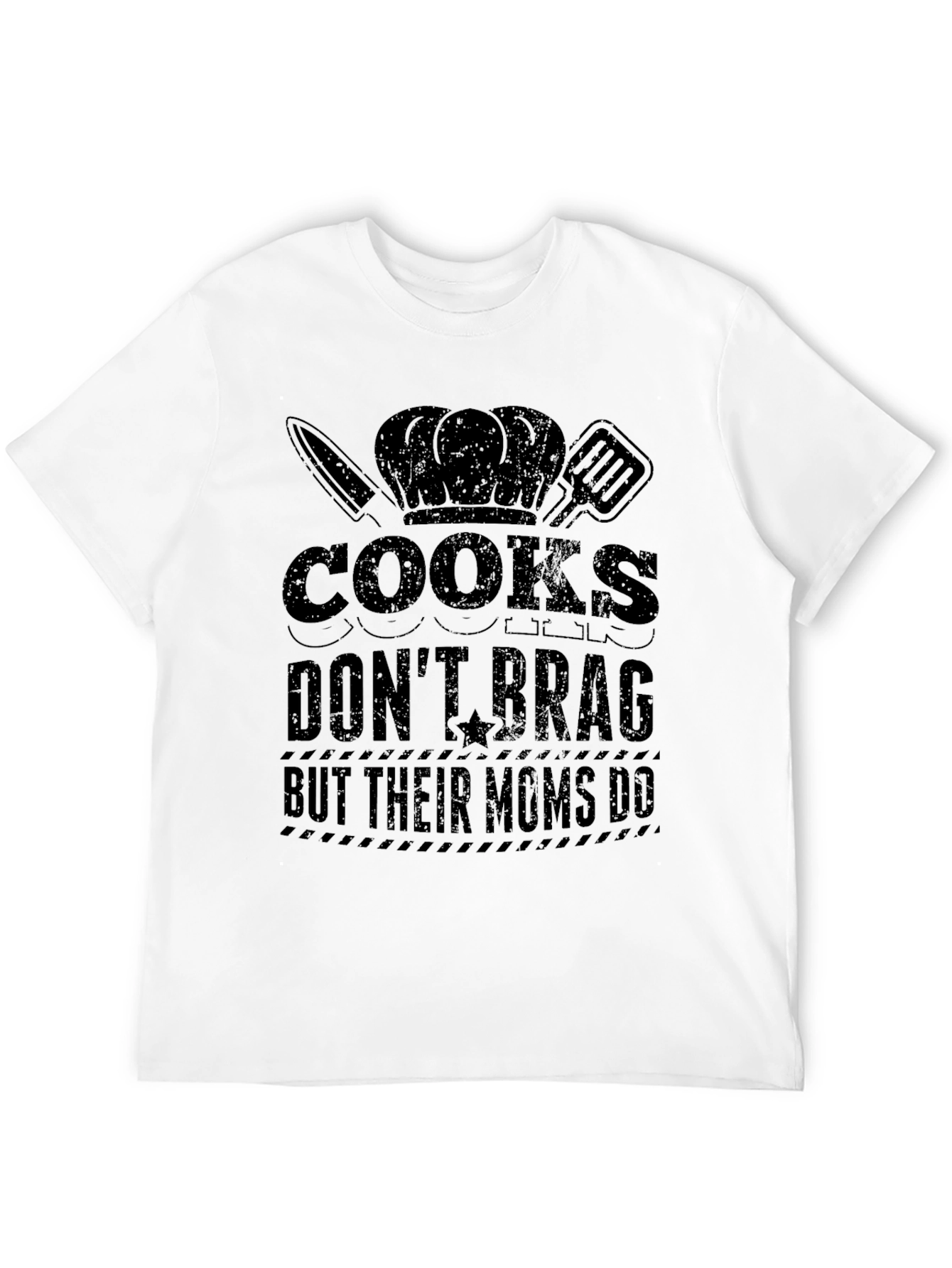 Black Cooks Don't Brag Funny Graphic T-Shirt view 12
