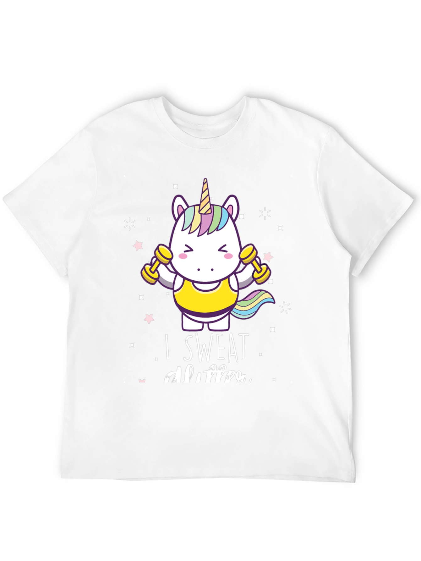 Black Unicorn Gym T-Shirt - "I Sweat Glitter" view 12