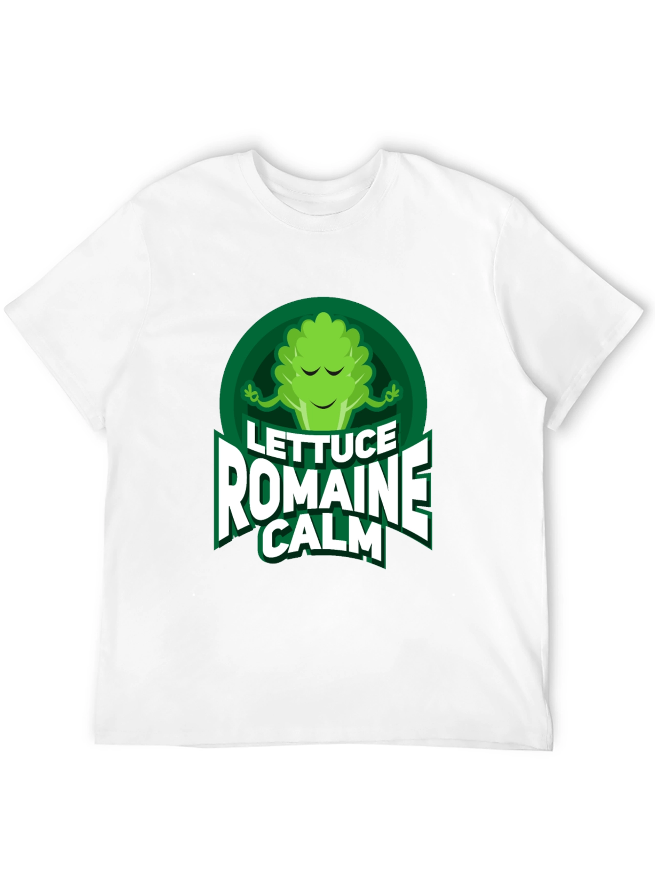 Black Lettuce Romaine Calm T-Shirt - Funny Vegan Tee view 12