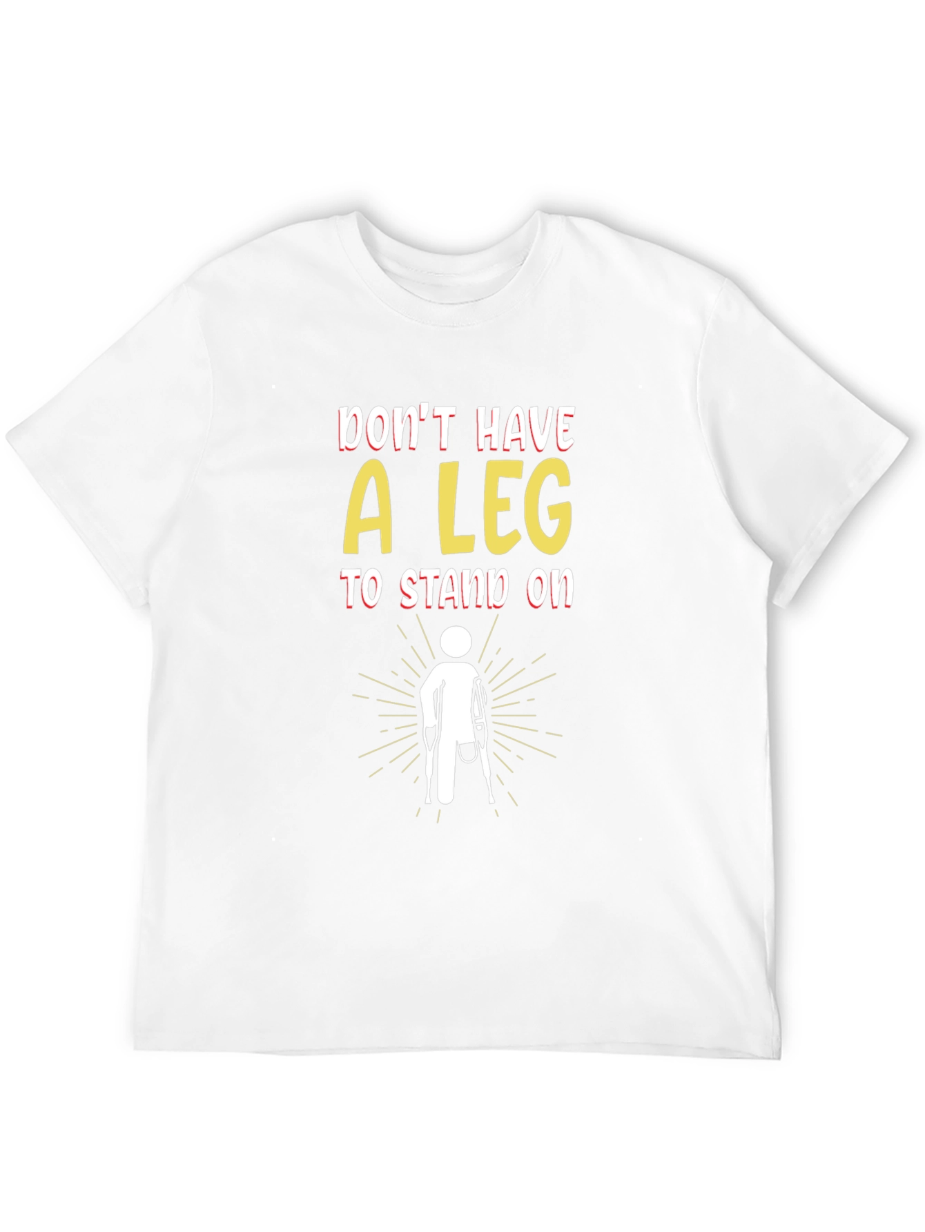 Black Humorous "Don't Have a Leg to Stand On" Graphic Tee view 12