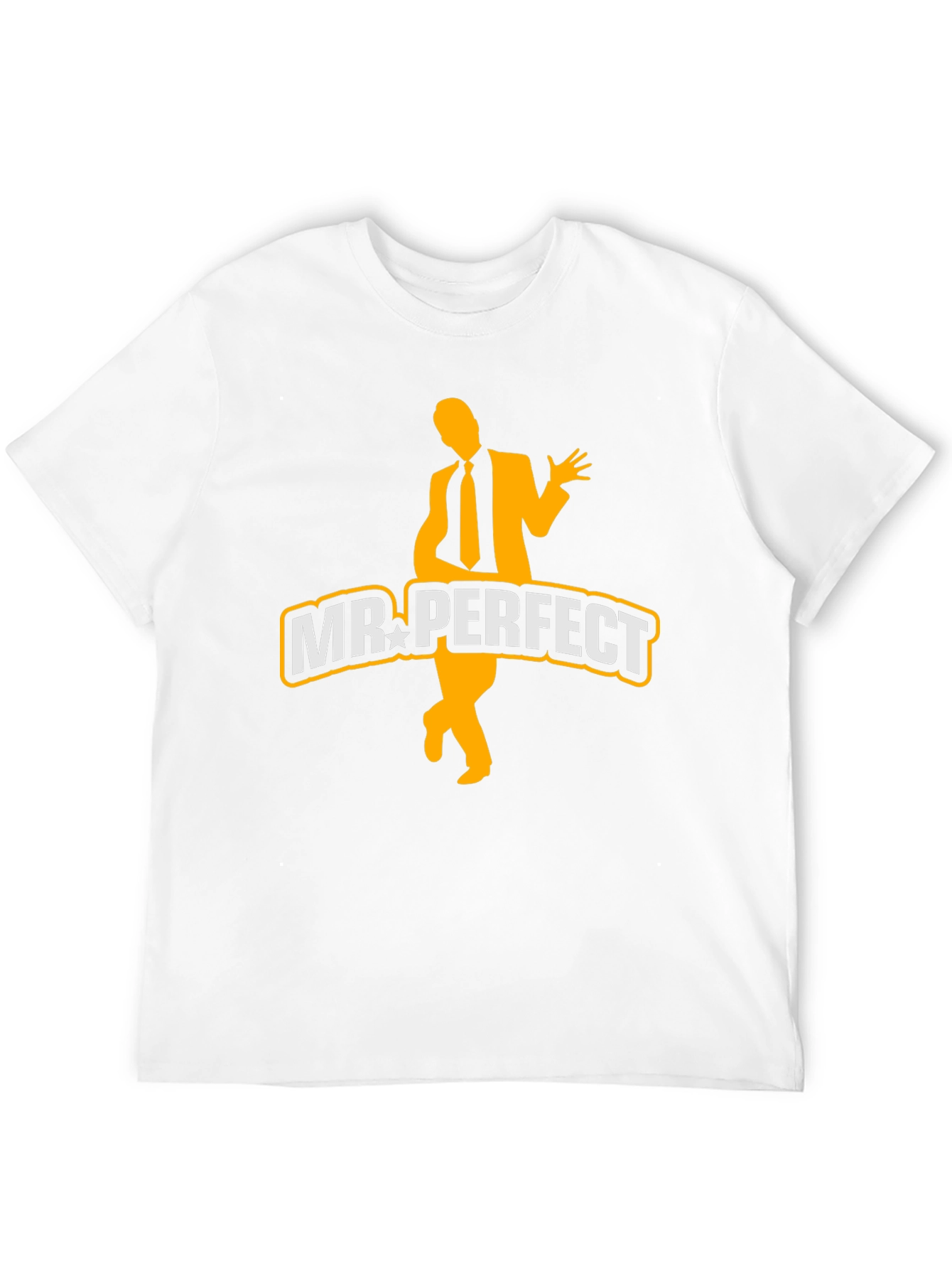 Black Mr. Perfect Graphic Tee - Black Cotton Blend T-Shirt view 12