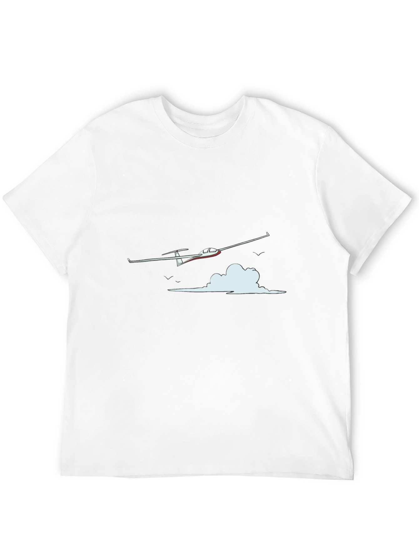 Black Glider Plane Graphic Black T-Shirt view 12