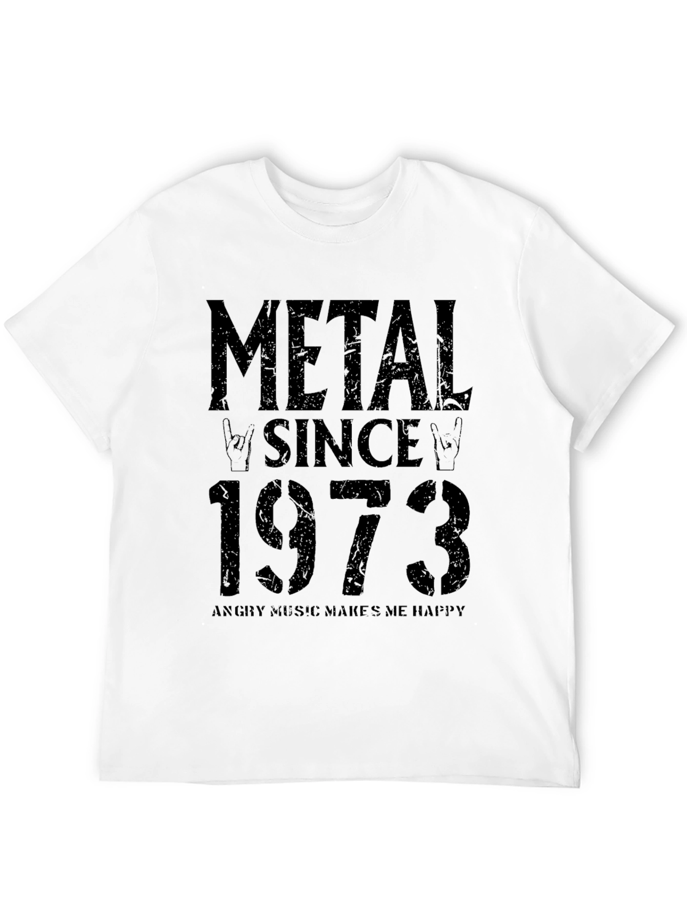 Black Metal Since 1973 Black Graphic T-Shirt view 12