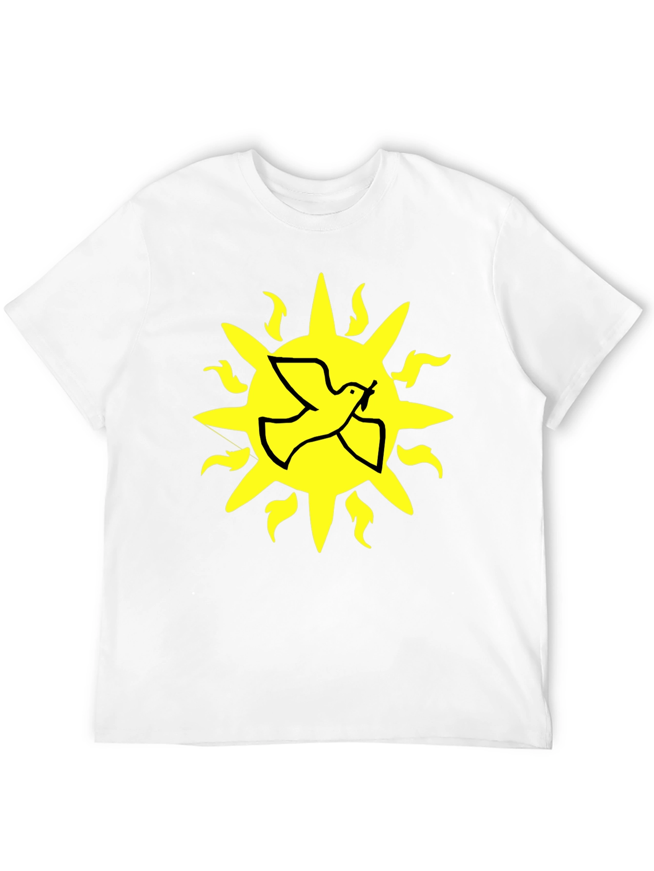 Black Dove Sun Graphic T-Shirt - Black Cotton Blend view 12