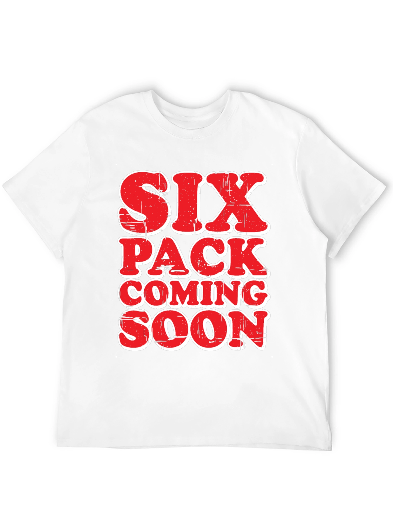 Black Six Pack Coming Soon Funny Men's T-Shirt view 12