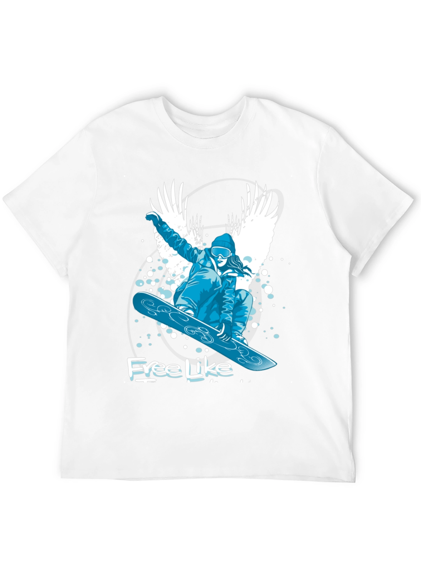 Black Free Like Snowboarder Black Tee view 12