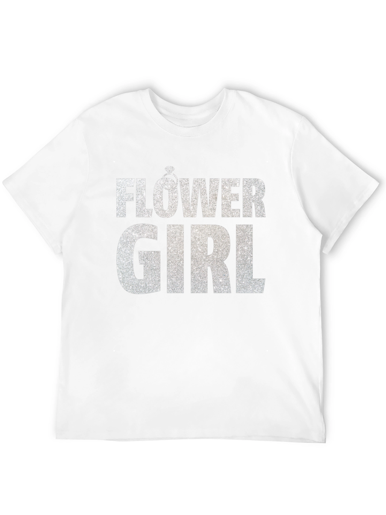 Black Flower Girl T-Shirt - Wedding Party Tee view 12
