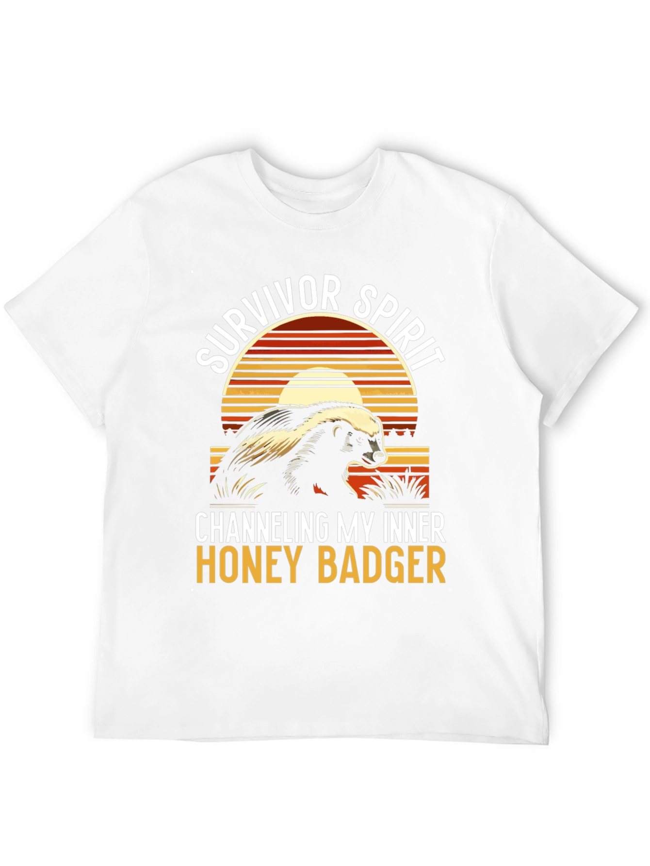 Black Survivor Spirit Honey Badger Graphic Tee view 12
