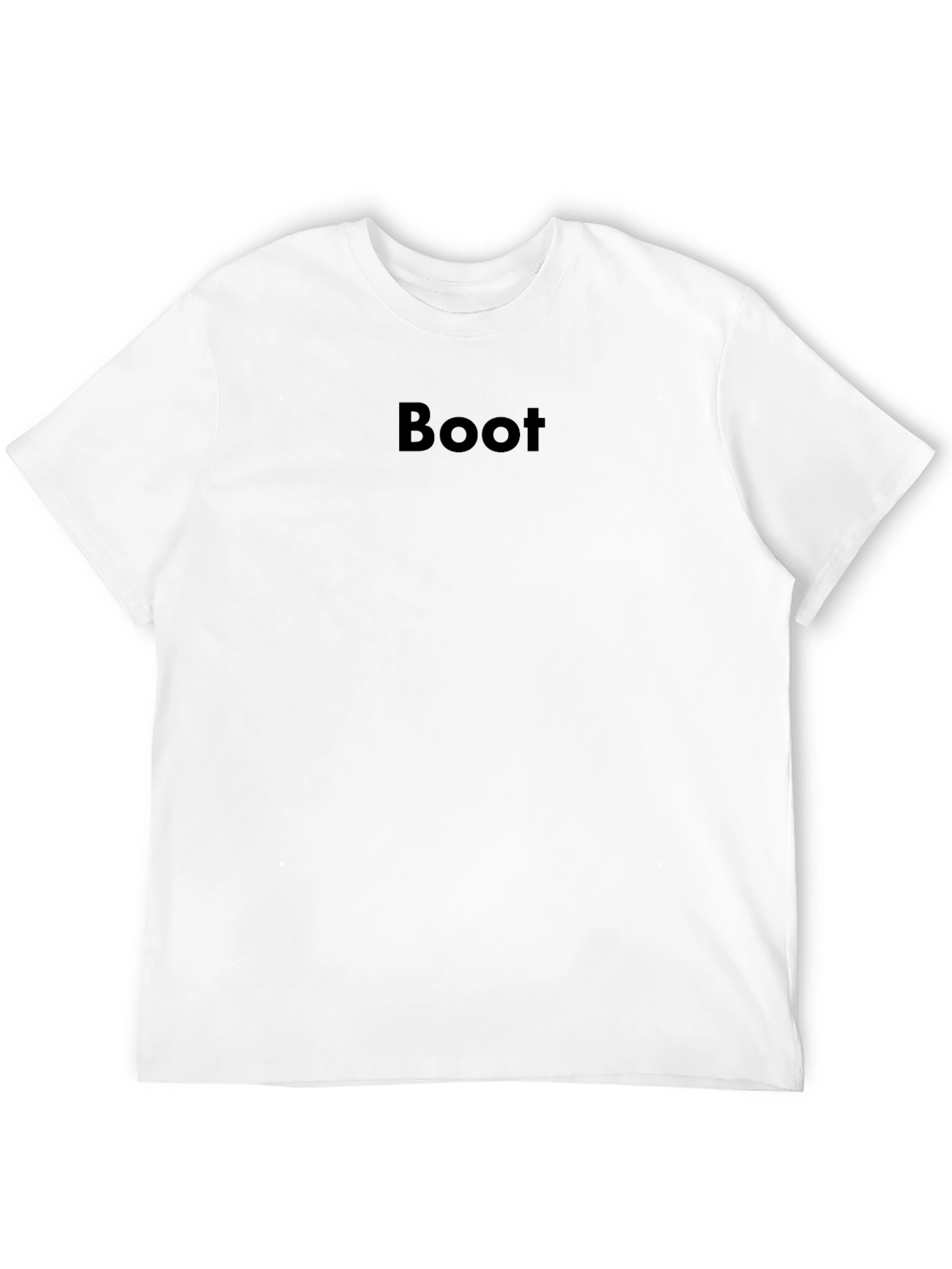 Black Minimalist "Boot" Black T-Shirt view 12