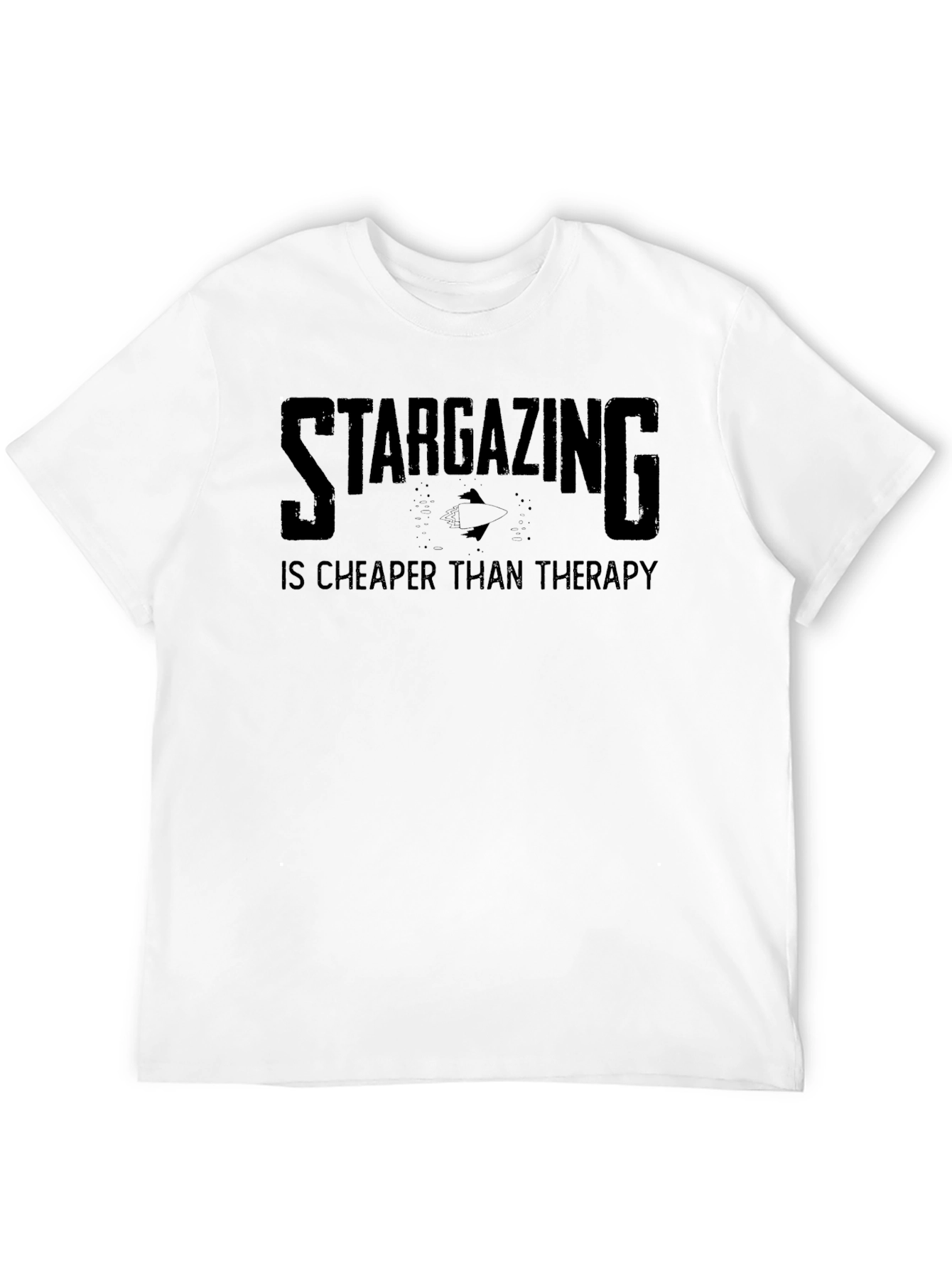 Black Stargazing Therapy T-Shirt view 12